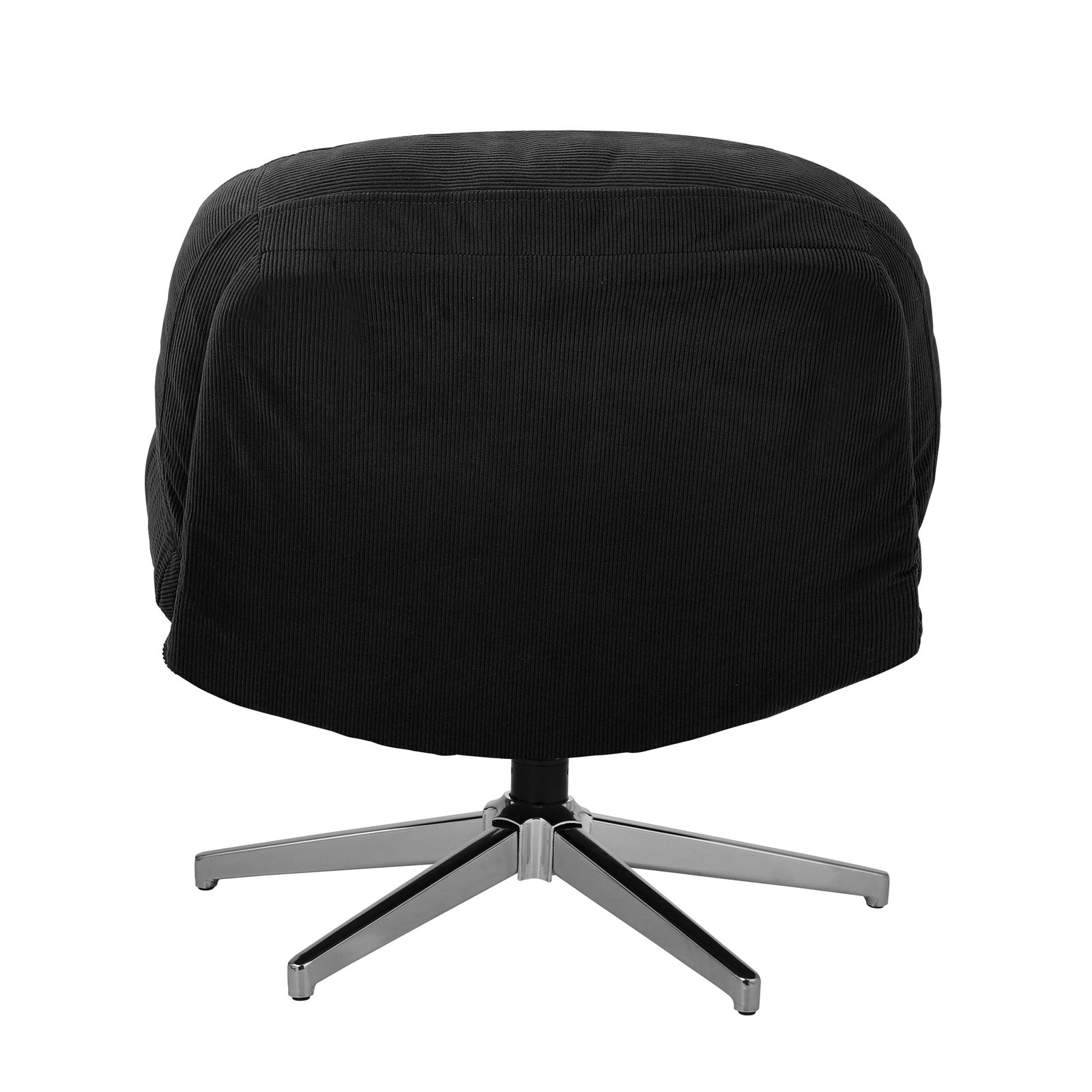 Oikiture 2x Armchair Swivel Lounge Chair Padded Accent Chairs Polyester Black - Sunyee