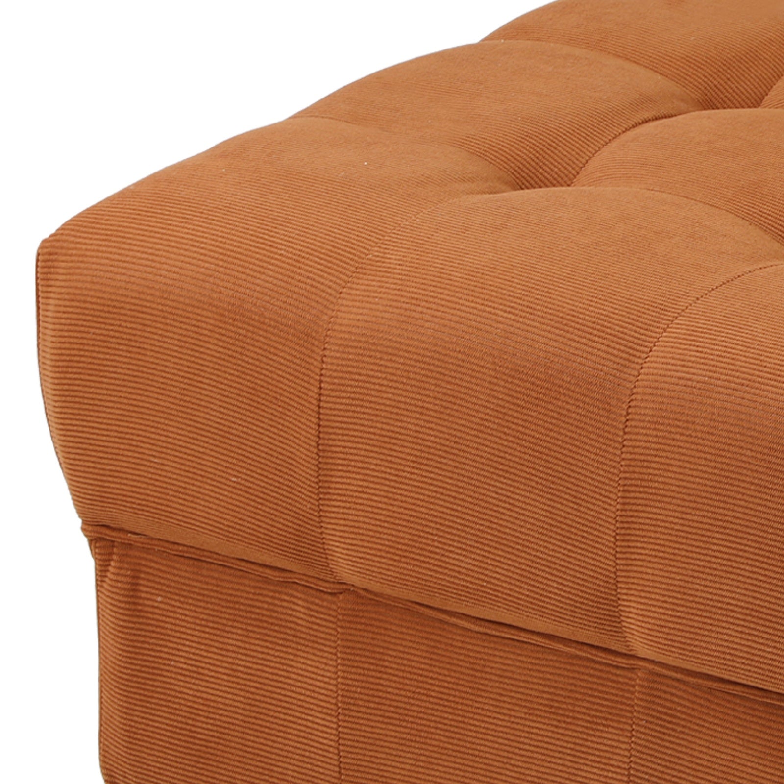 Oikiture 1 Seater Velvet Modular Ottoman Lounge Chair Armless TOFU Brown - Sunyee