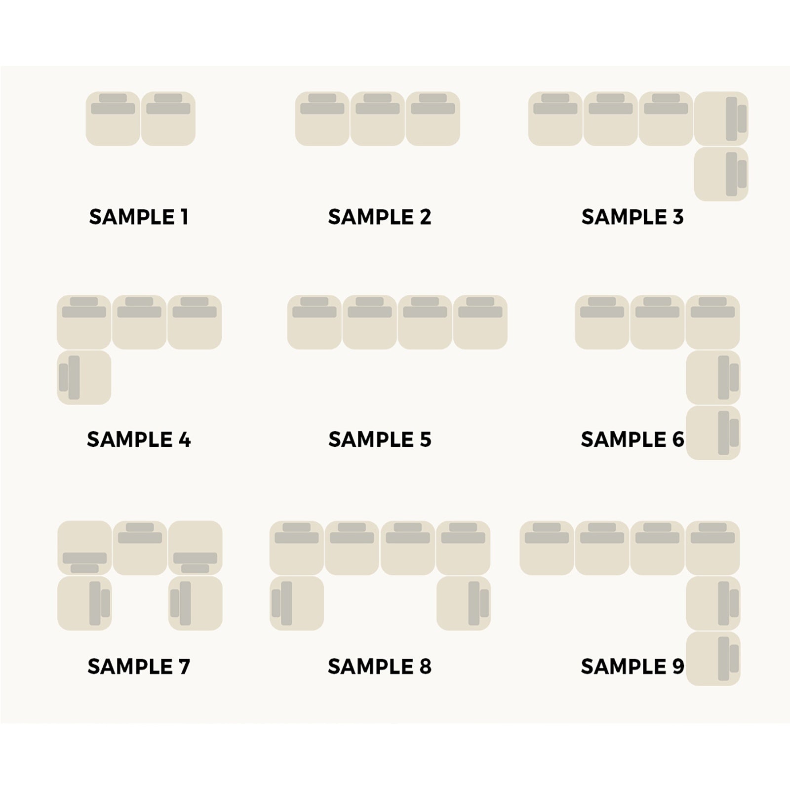 Oikiture 1 Seater Boucle Modular Sofa Lounge Chair Armless TOFU Back White - Sunyee