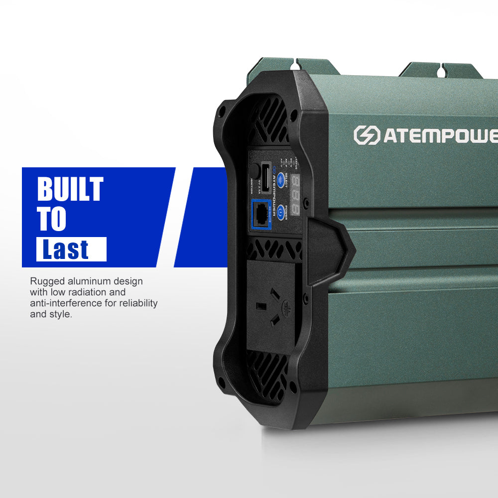 Atem Power 1500W/2900W Pure Sine Wave Inverter 12V to 240V Remote Control Boat - Sunyee