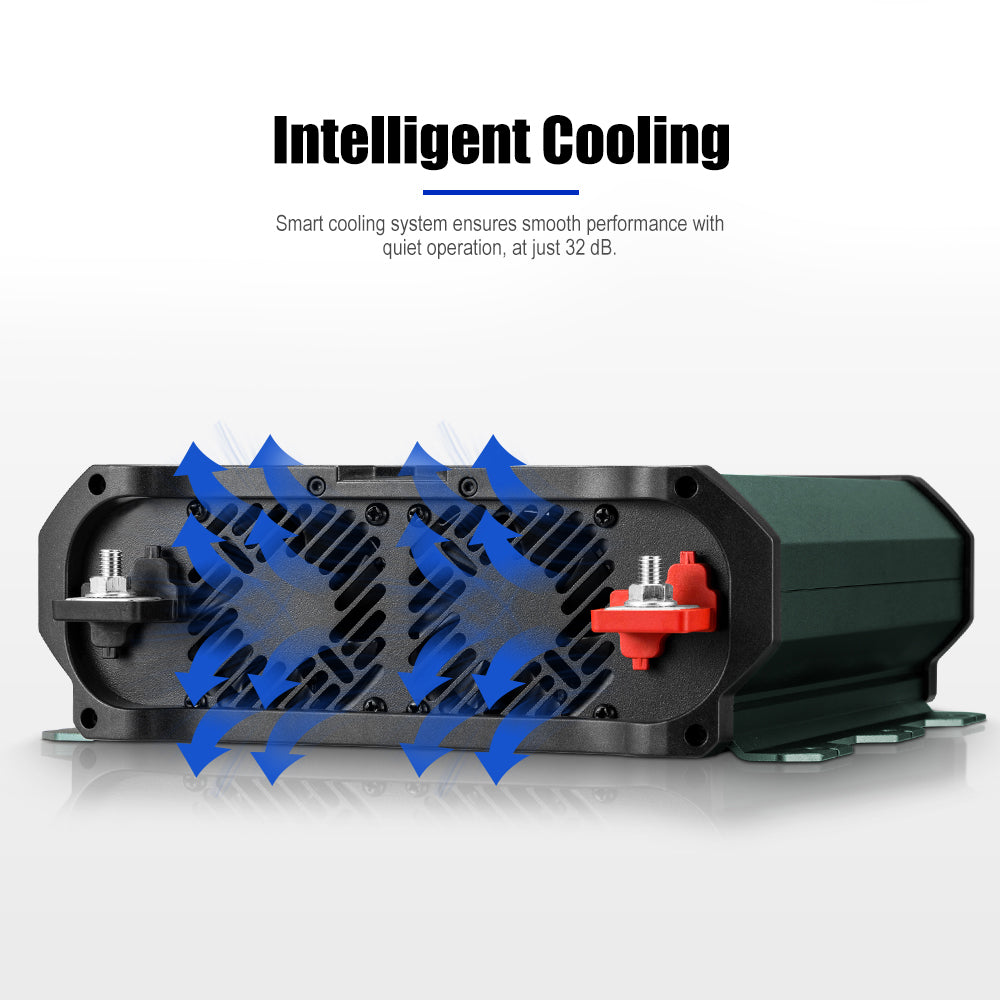 Atem Power 2500W/4900W Pure Sine Wave Inverter 12V to 240V Remote Control Boat - Sunyee