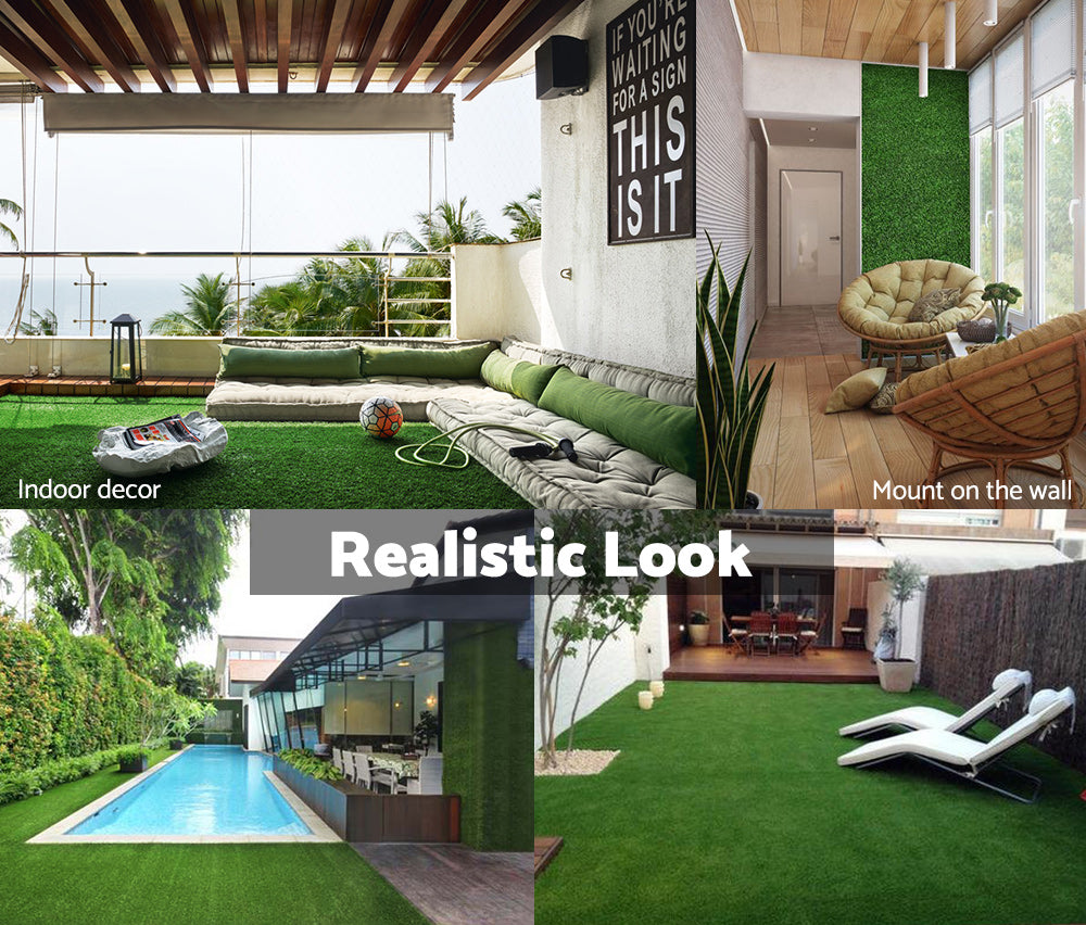 Mobi Artificial Grass Synthetic Fake Lawn 10~60SQM Turf Plant Plastic Olive 17mm - Sunyee