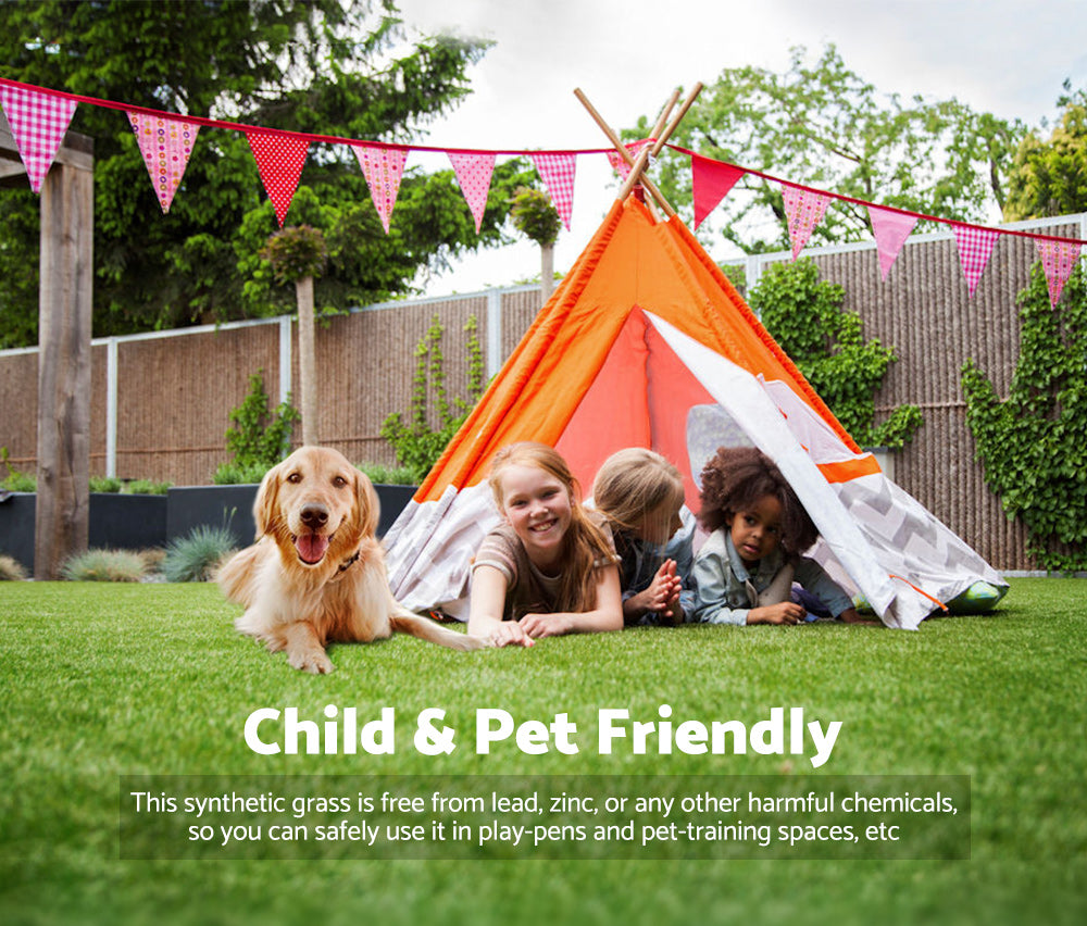 Mobi Artificial Grass Synthetic Fake Lawn 10-60SQM Turf Plastic Plant 30mm - Sunyee