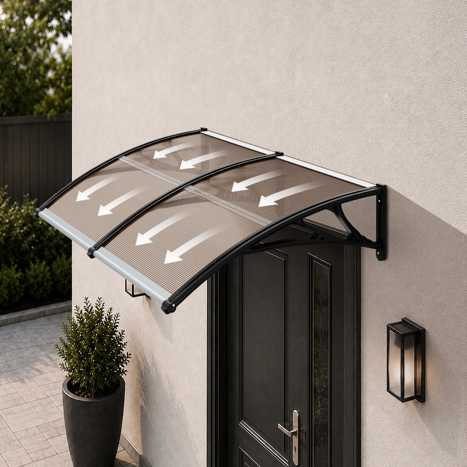 Livsip Window Door Awning Canopy Outdoor Patio Rain Cover Sun Shield 1mx2m