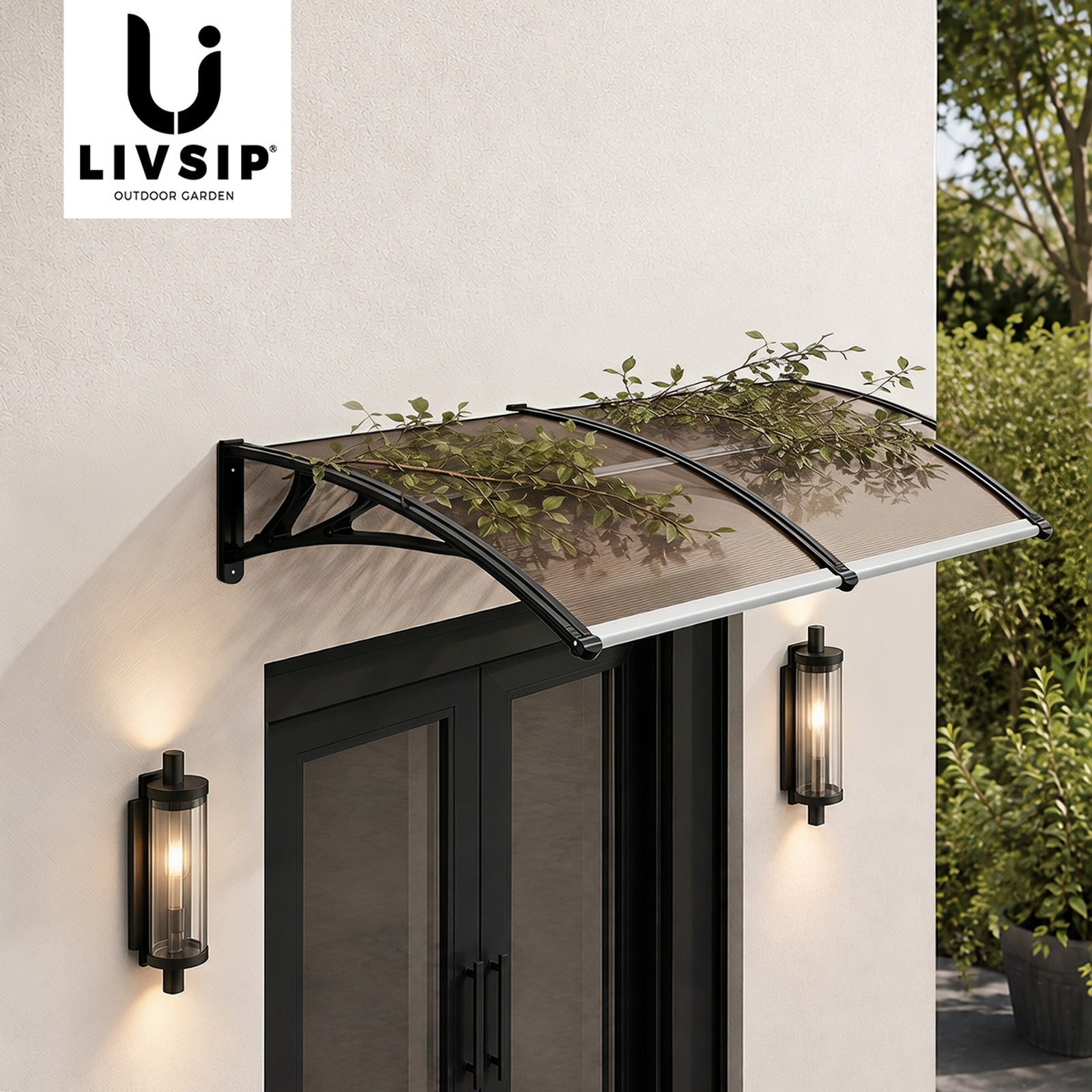 Livsip Window Door Awning Canopy Outdoor Patio Rain Cover Sun Shield 1mx2m