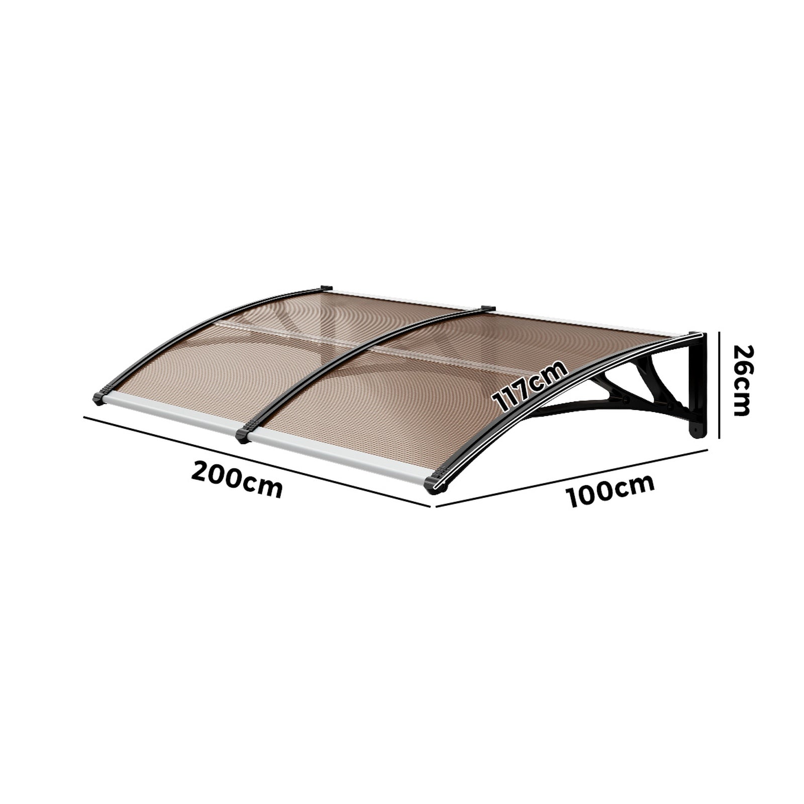 Livsip Window Door Awning Canopy Outdoor Patio Rain Cover Sun Shield 1mx2m