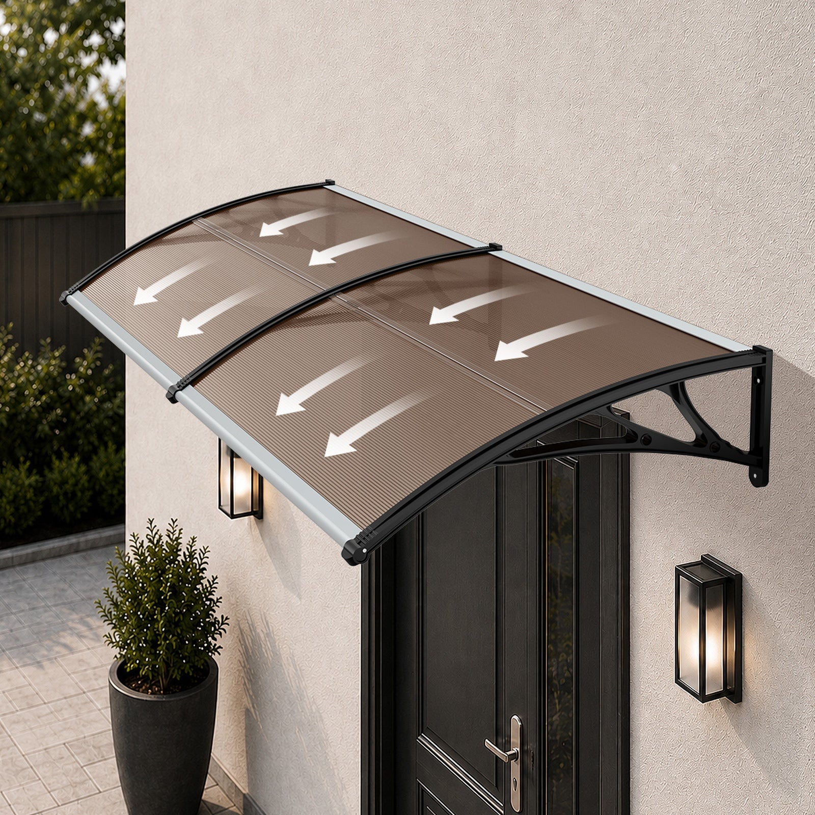 Livsip Window Door Awning Canopy Outdoor Patio Rain Cover Sun Shield 1mx3m