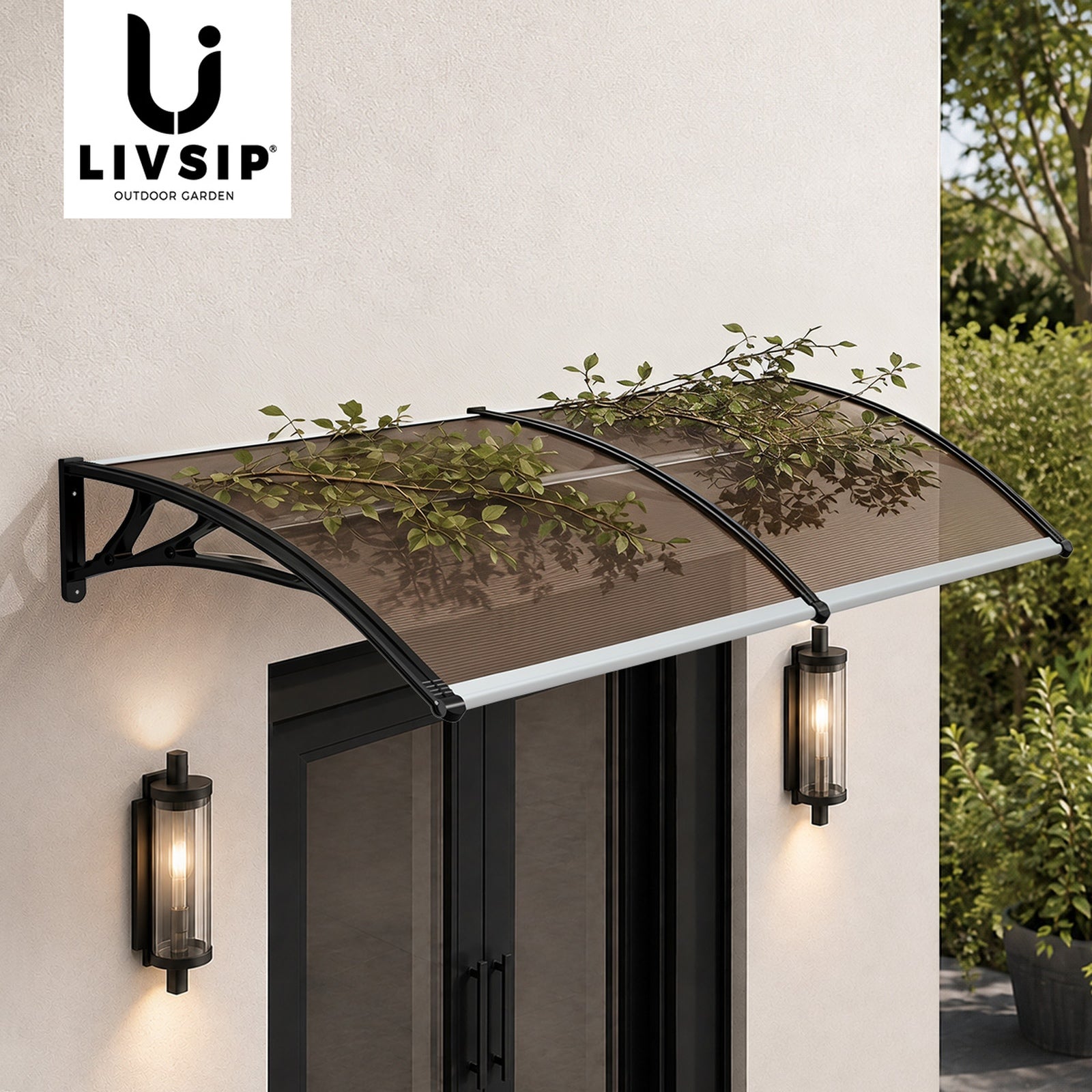 Livsip Window Door Awning Canopy Outdoor Patio Rain Cover Sun Shield 1.17mx3m