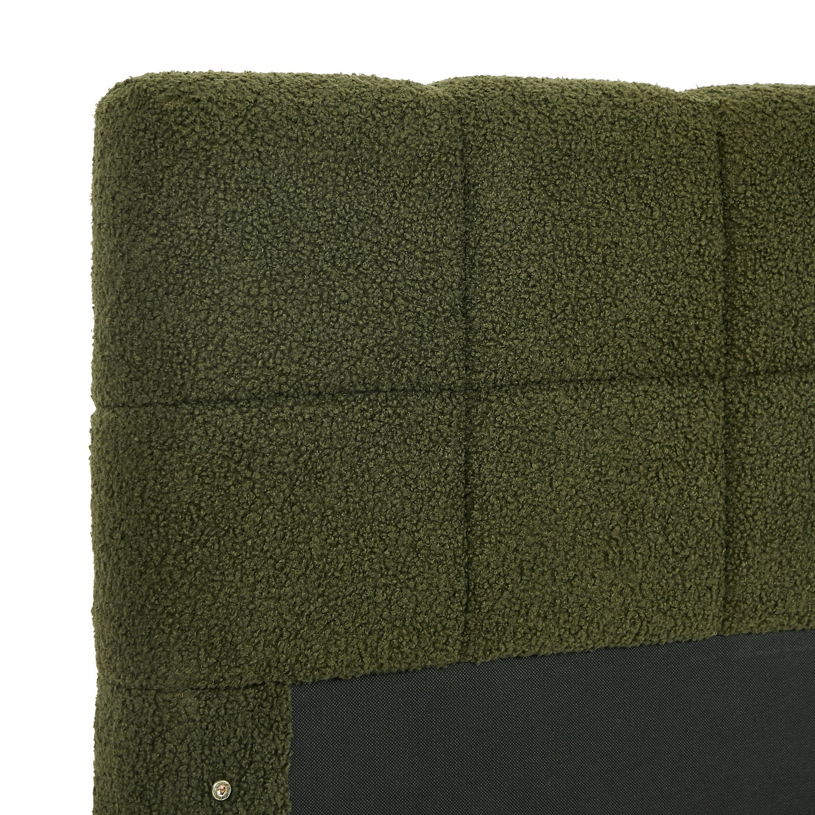 Oikiture Bed Frame Queen Double King Single Size Tufted Headboard Green Boucle - Sunyee