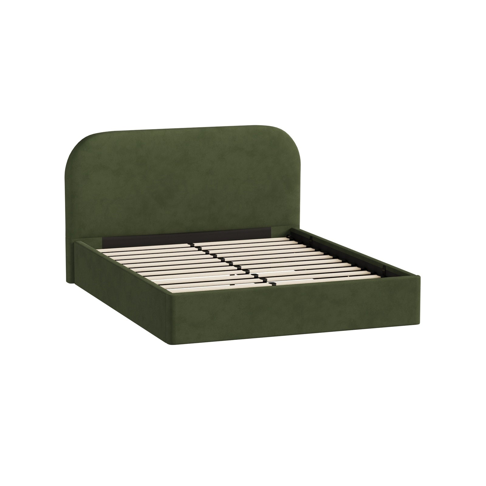 Oikiture Bed Frame Queen Double King Single Gas Lift Base with Storage Velvet