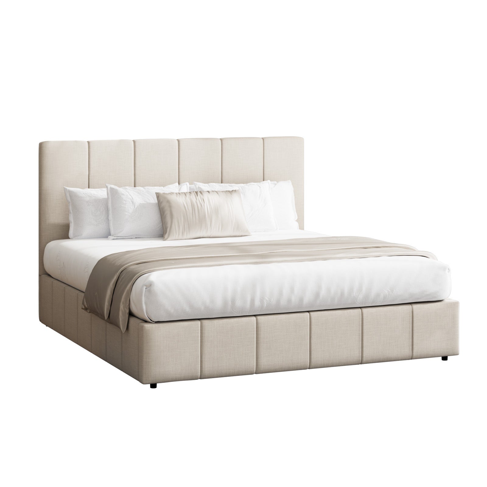 Oikiture Bed Frame Queen Size Beds Gas Lift Storage Base VISH - Sunyee