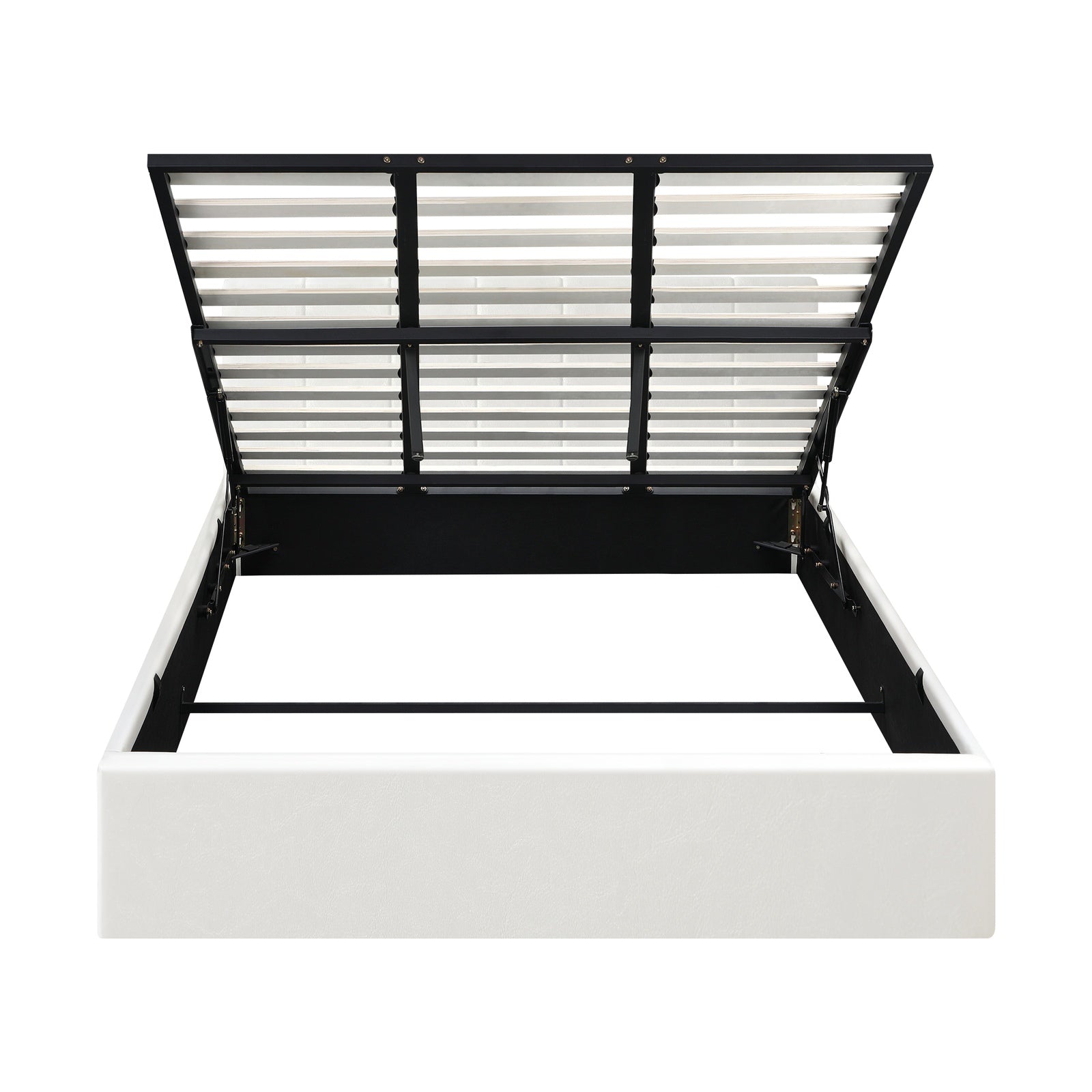 Oikiture Bed Frame King Size Gas Lift Beds Base Storage PU Leather ZOE - Sunyee