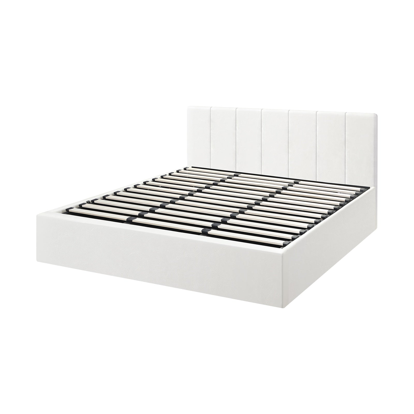 Oikiture Bed Frame King Size Gas Lift Beds Base Storage PU Leather ZOE - Sunyee