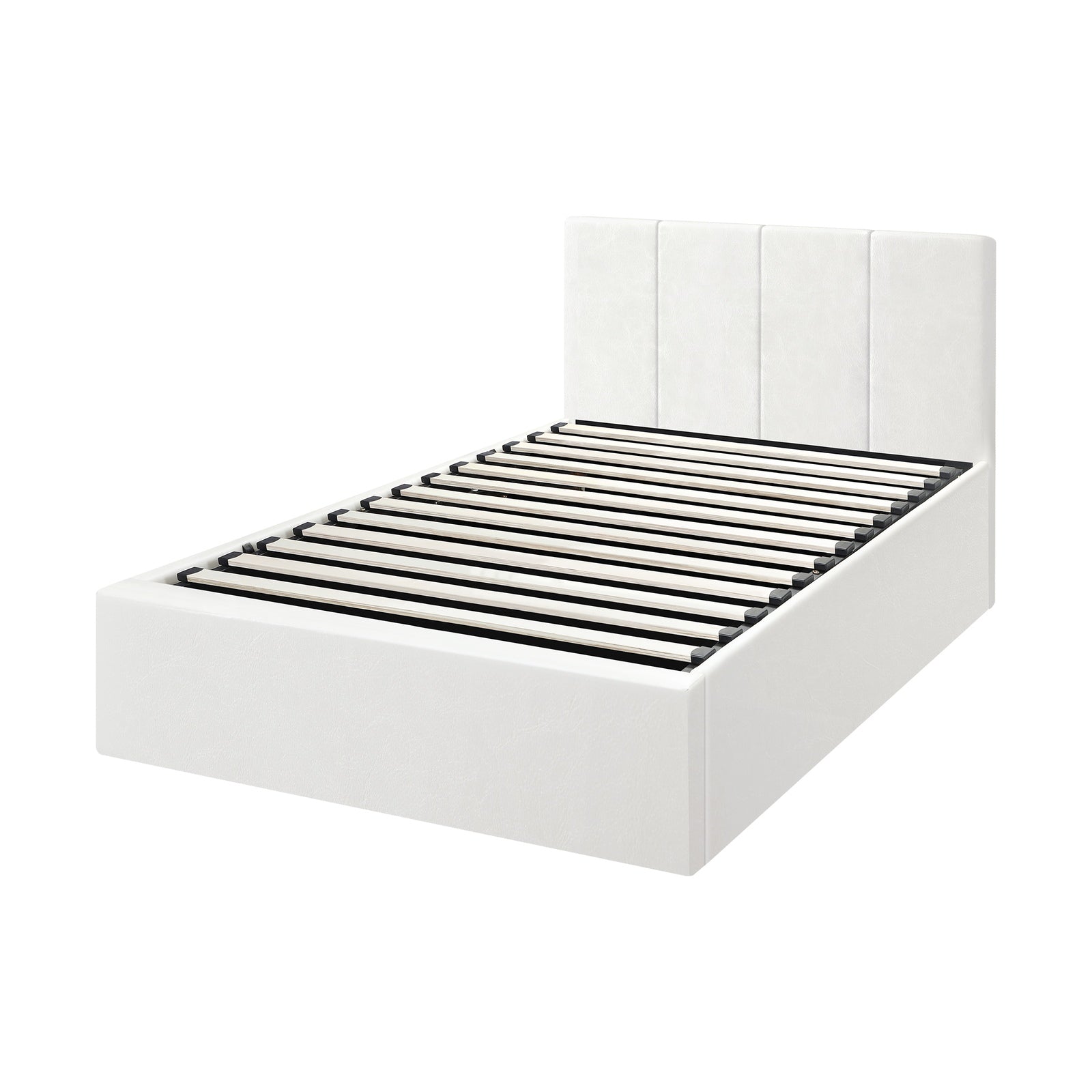 Oikiture Bed Frame Single Size Gas Lift Beds Base Storage PU Leather ZOE - Sunyee