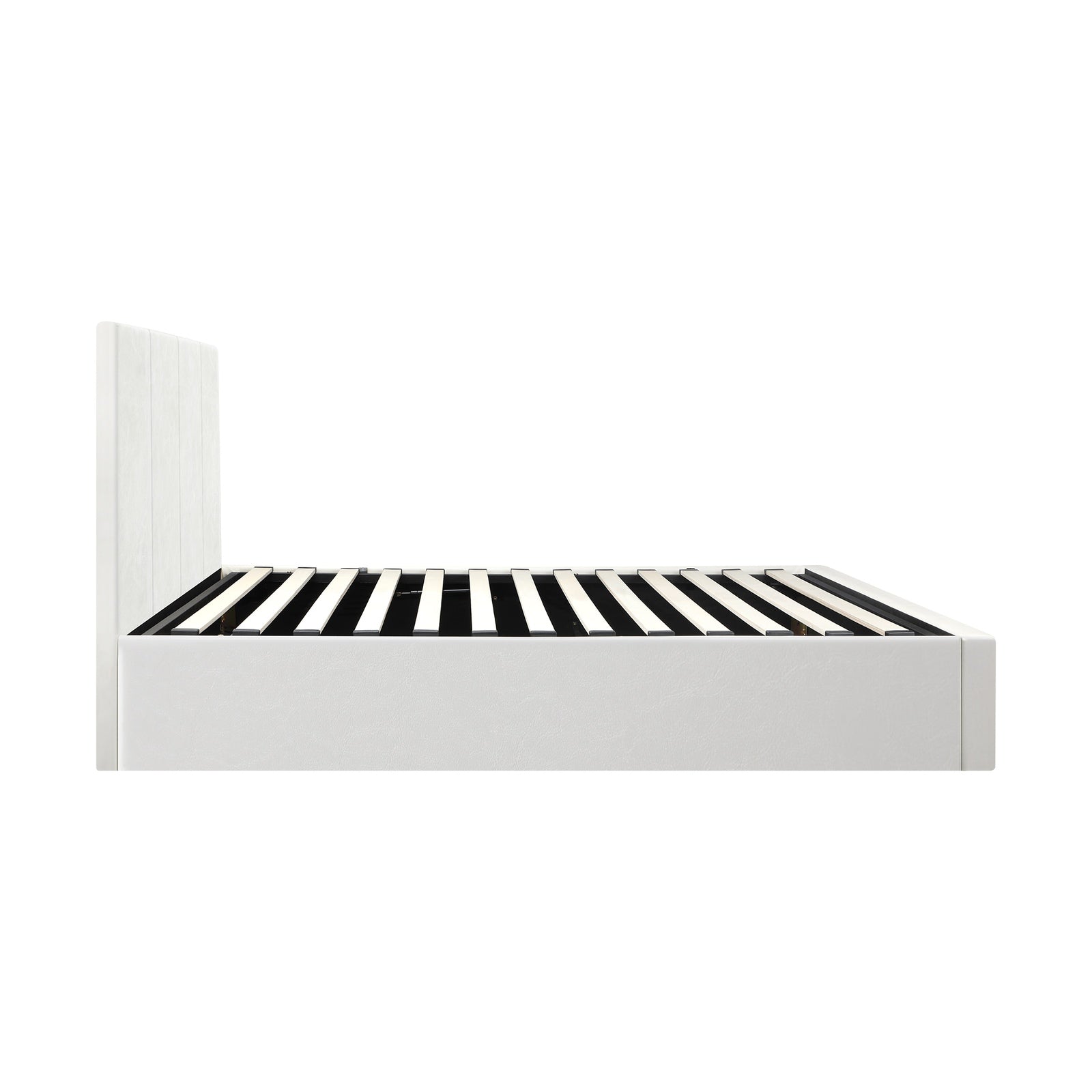 Oikiture Bed Frame Single Size Gas Lift Beds Base Storage PU Leather ZOE - Sunyee
