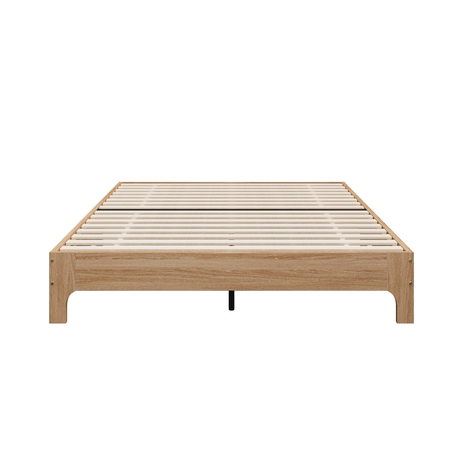 Oikiture Bed Frame Double Size Wooden Mattress Base Platform Beds Natural