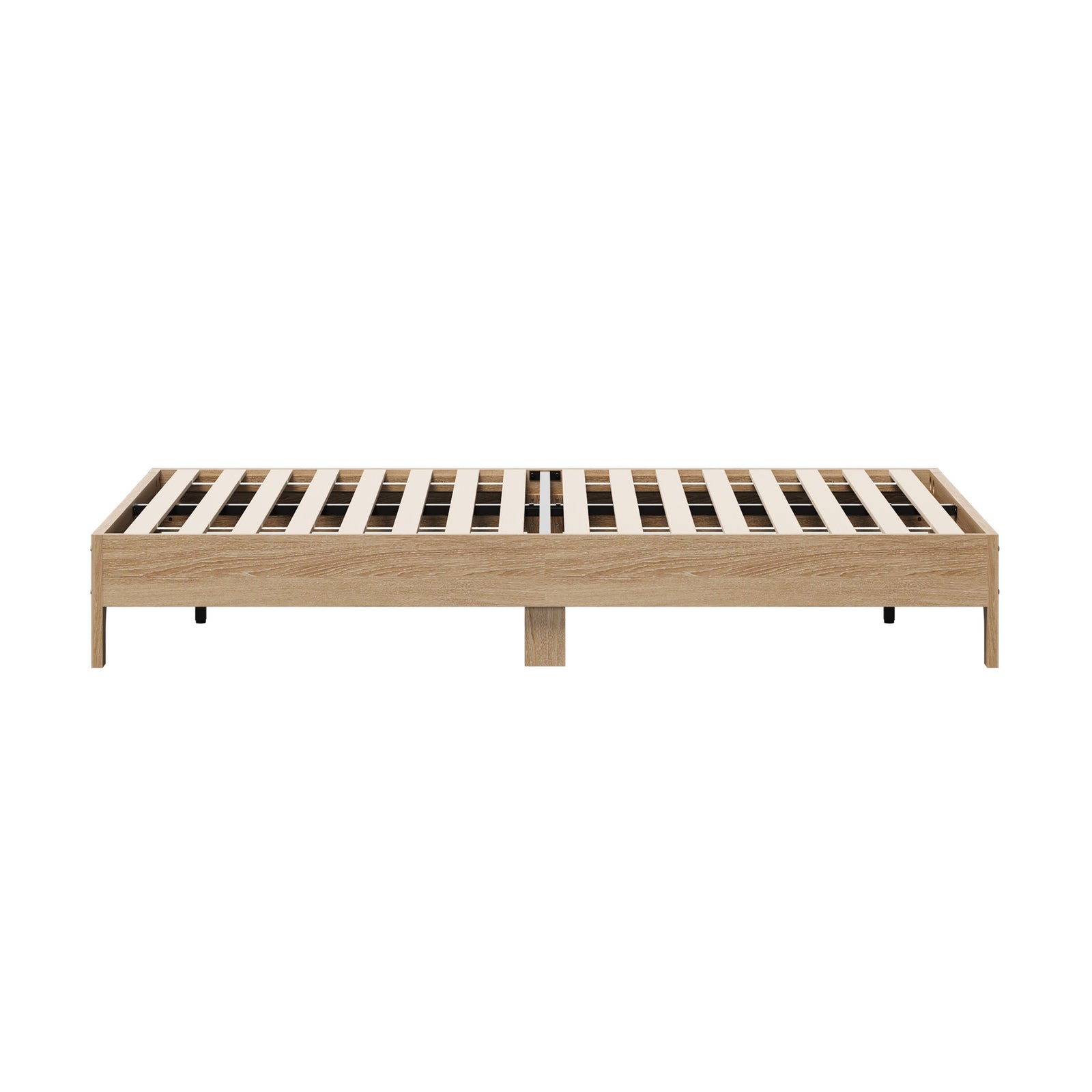 Oikiture Bed Frame Double Size Wooden Mattress Base Platform Beds Natural