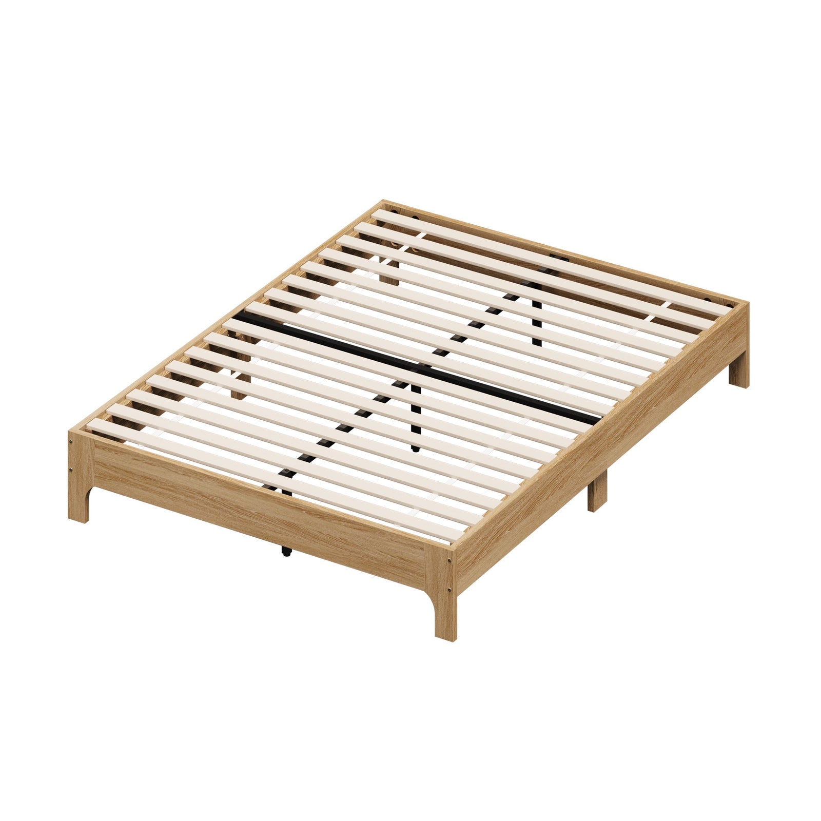 Oikiture Bed Frame Queen Size Wooden Mattress Base Platform Beds Natural