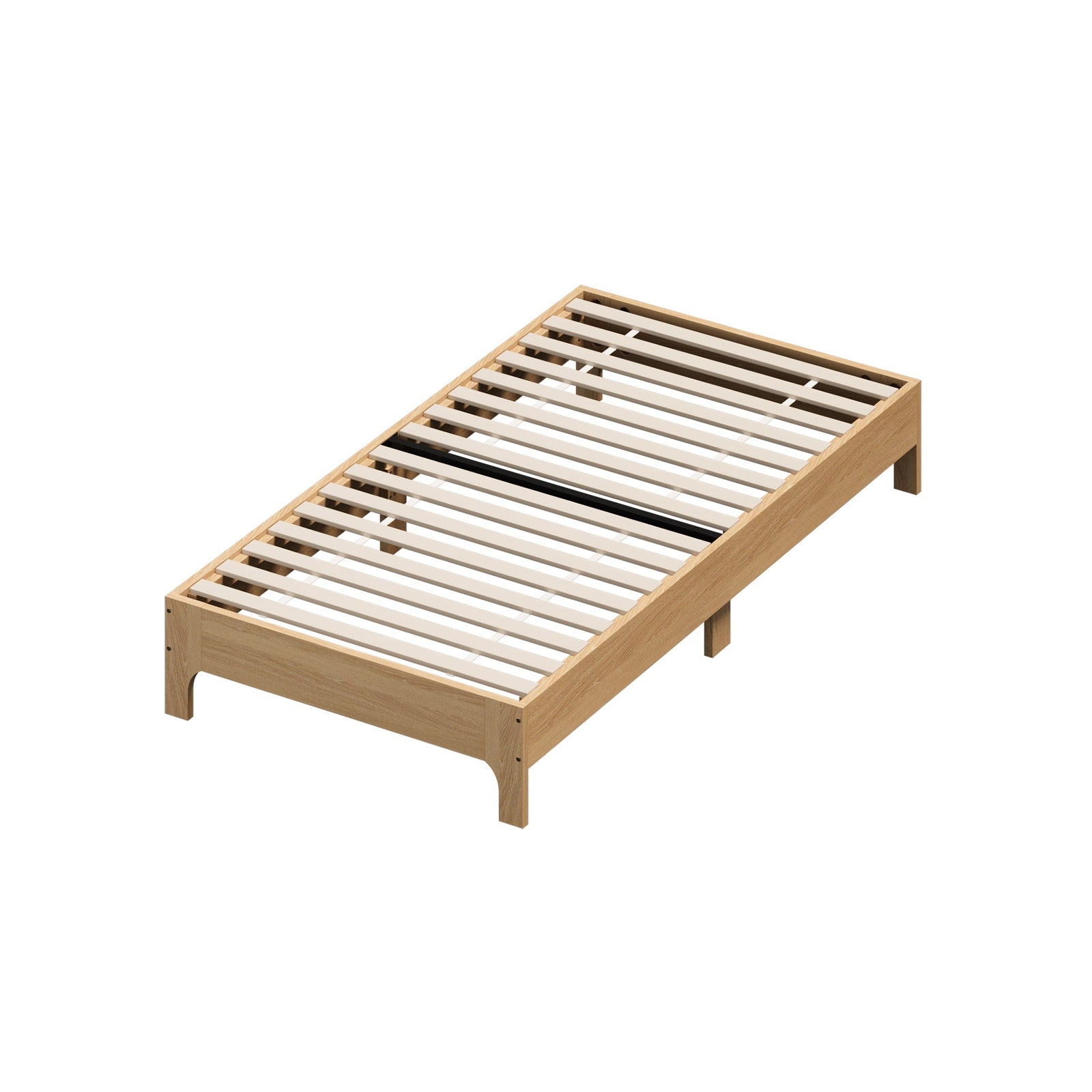 Oikiture Bed Frame Single Size Wooden Mattress Base Platform Beds Natural