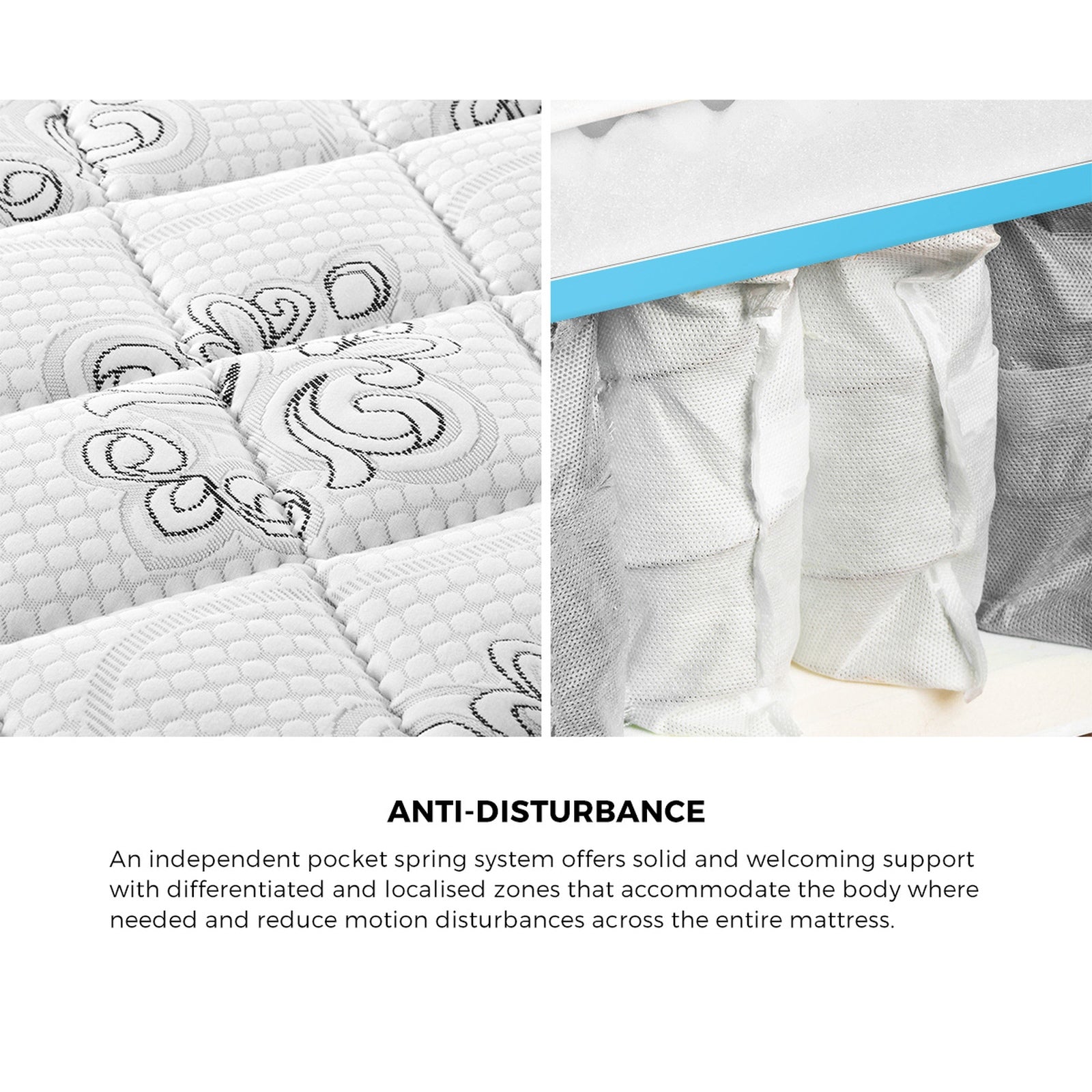 Oikiture Bed Frame Double Size Gas Lift Storage With Mattress Set Grey BOSS - Sunyee