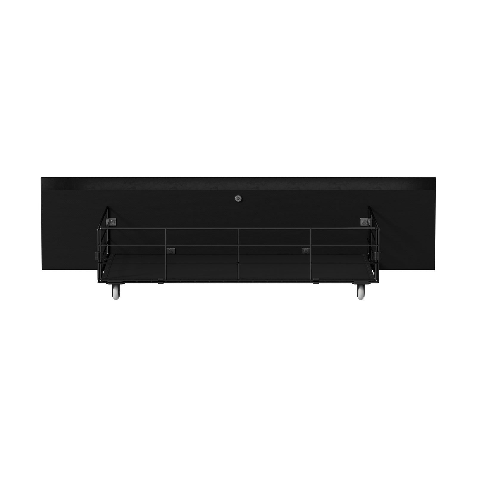 Oikiture 4x Trundle Drawers for Bed Frame Base Storage with Wheels Metal Black - Sunyee