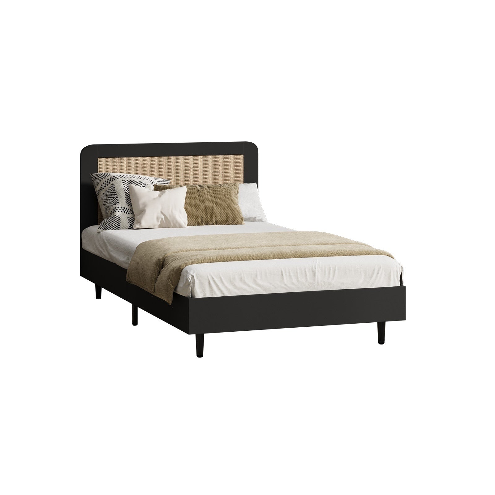 Oikiture Bed Frame Queen Double King Single Size Wooden Bed Platform Timber