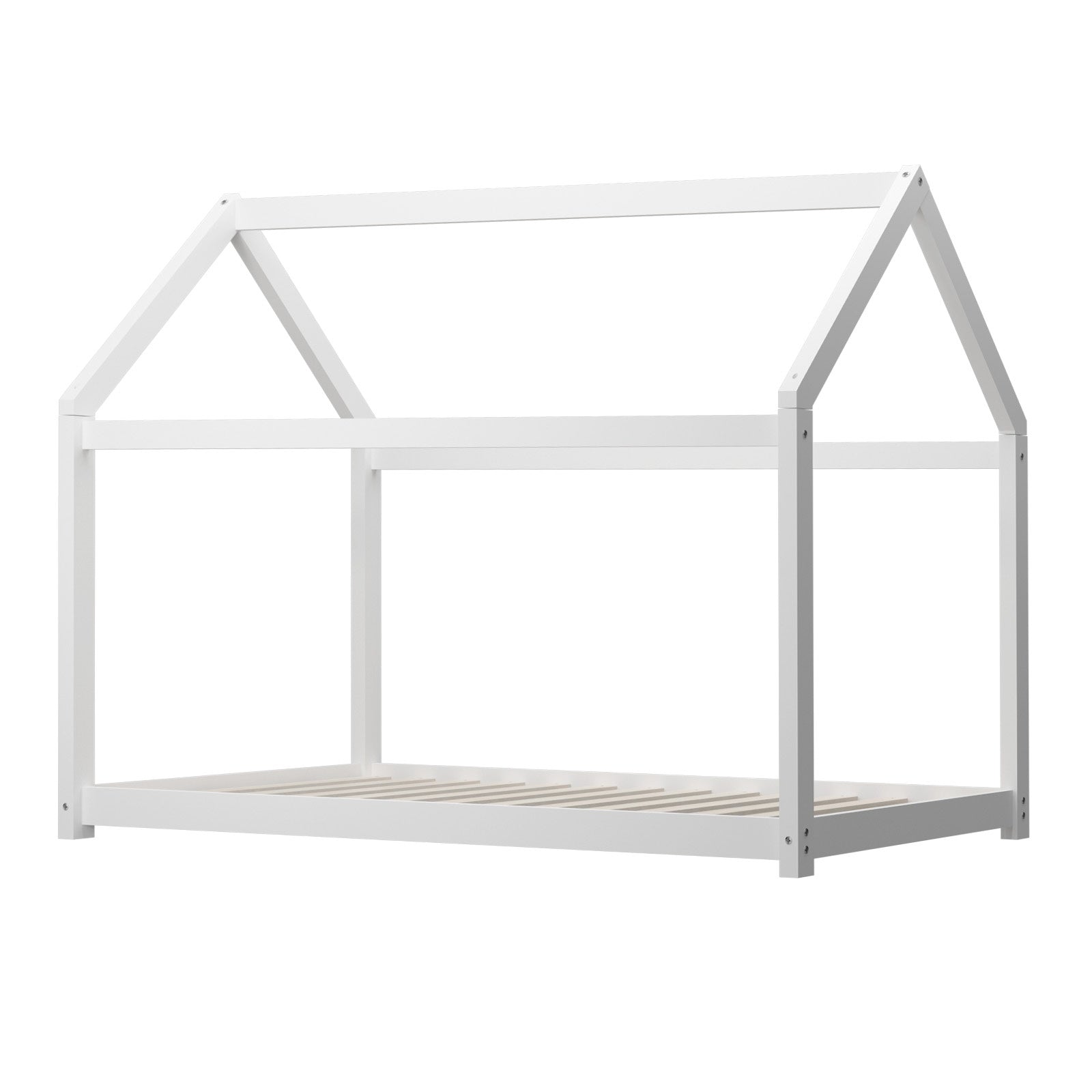 Oikiture Bed Frame Single Wooden Timber House Frame Wood Mattress Base Platform