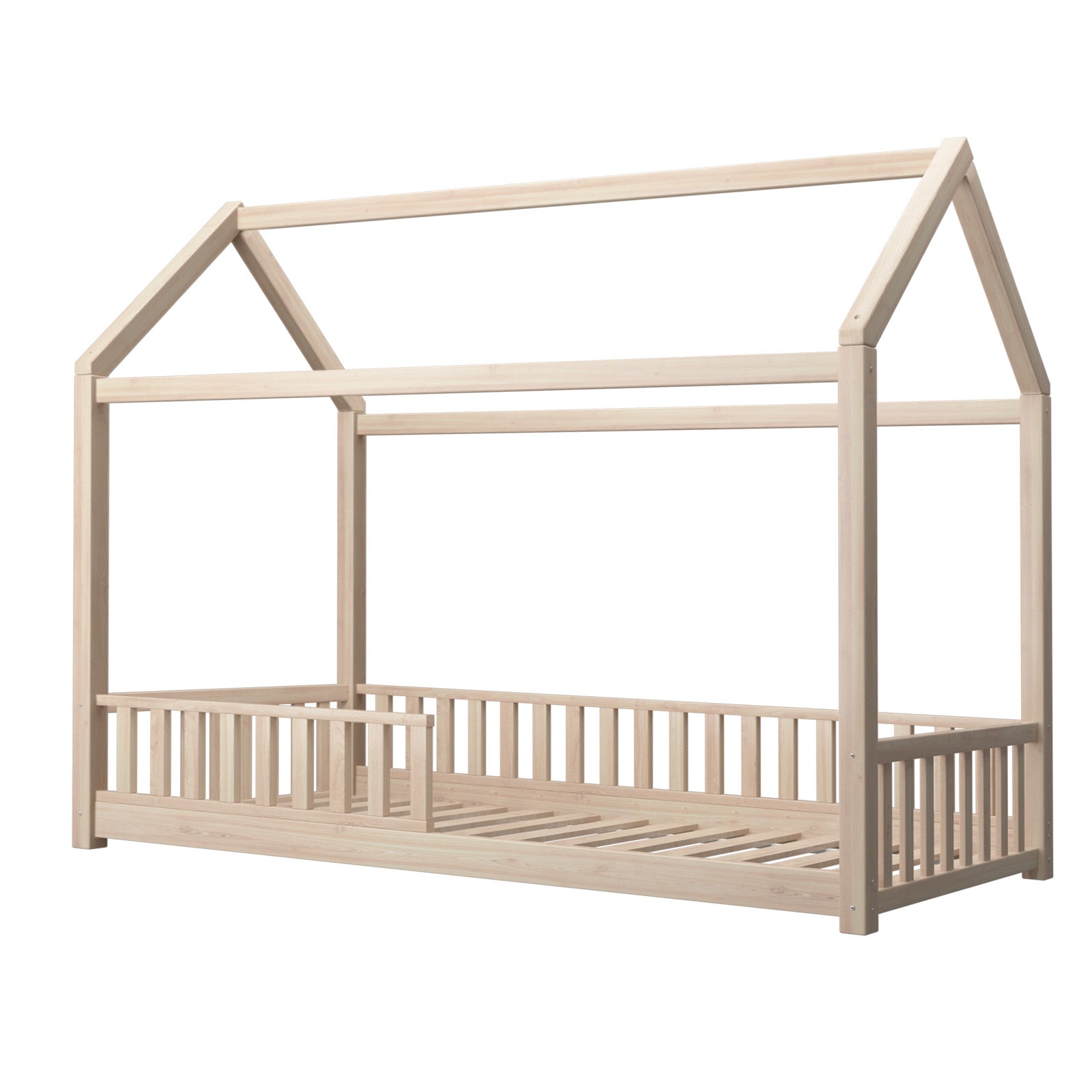 Oikiture Bed Frame Single Wooden Timber House Frame Wood Mattress Base Platform - Sunyee