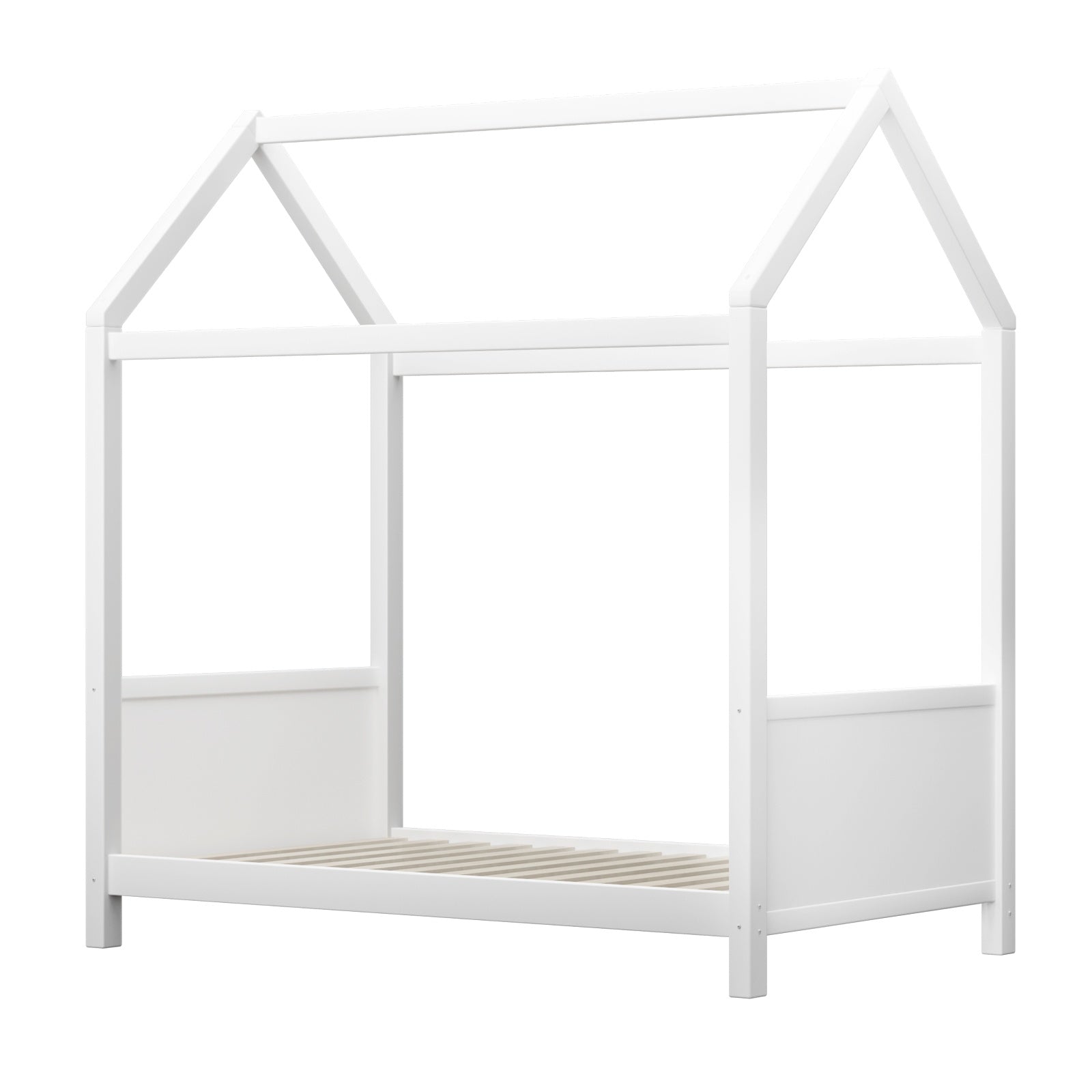 Oikiture Bed Frame Single Wooden Timber House Frame Wood Mattress Base Platform