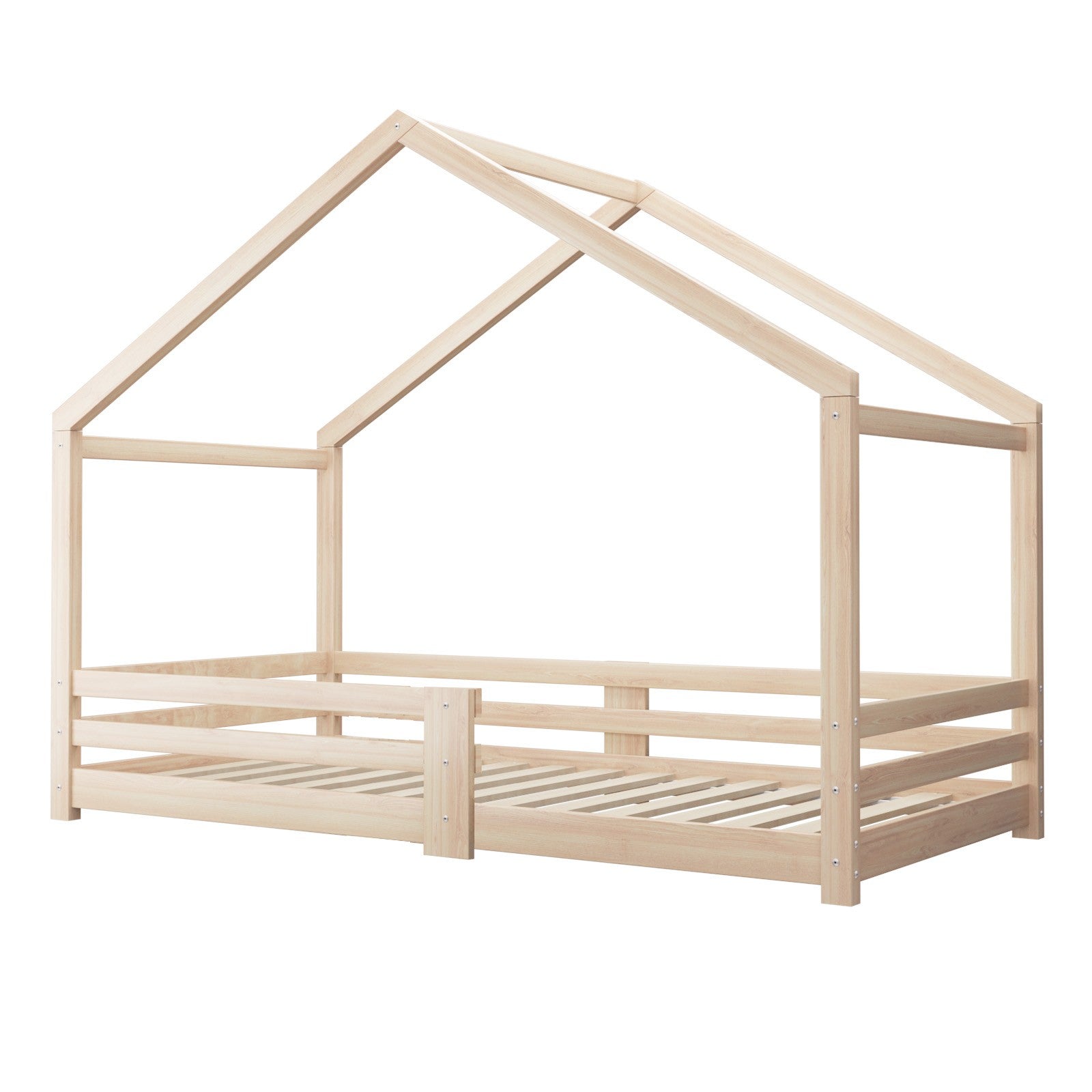 Oikiture Bed Frame Wooden Single Size Timber House Frame Mattress Base Platform - Sunyee