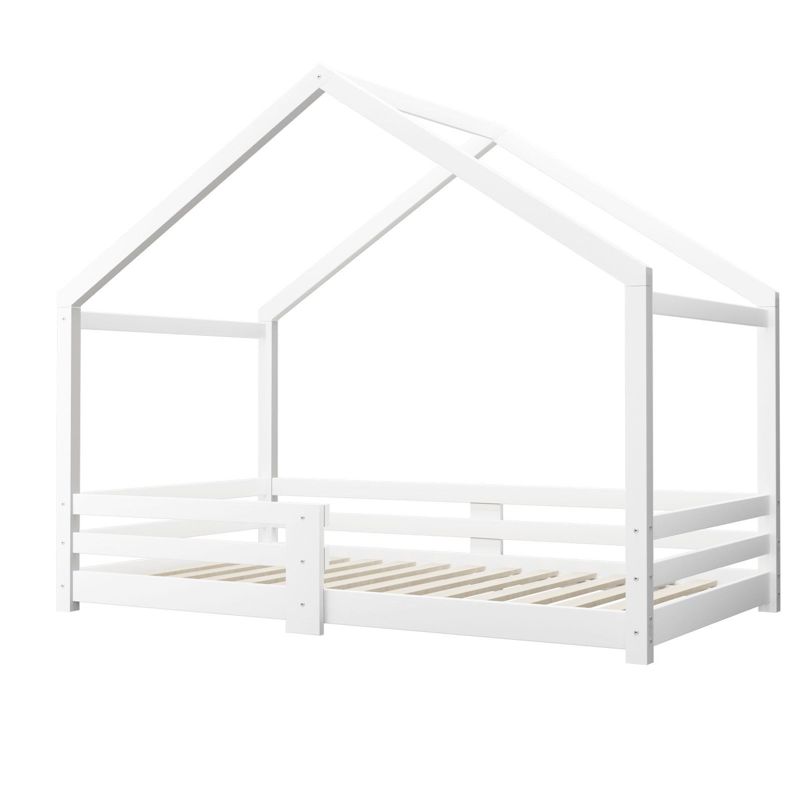 Oikiture Bed Frame Single Wooden Timber House Frame Wood Mattress Base Platform