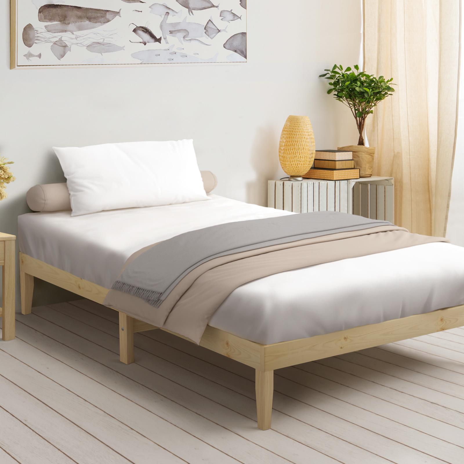 Oikiture Bed Frame King Single Wooden Timber Mattress Base Bed Base Platform - Sunyee