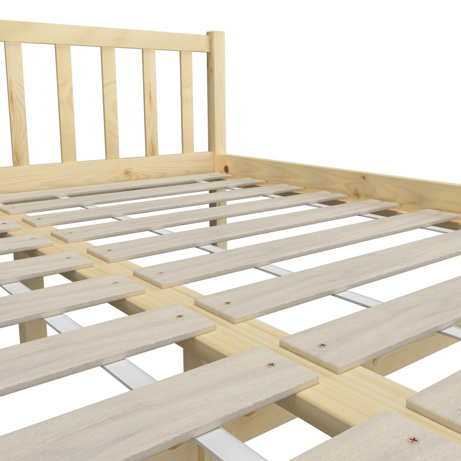 Oikiture Bed Frame Double Size Wood Mattress Base Wooden Timber Platform Bedroom - Sunyee