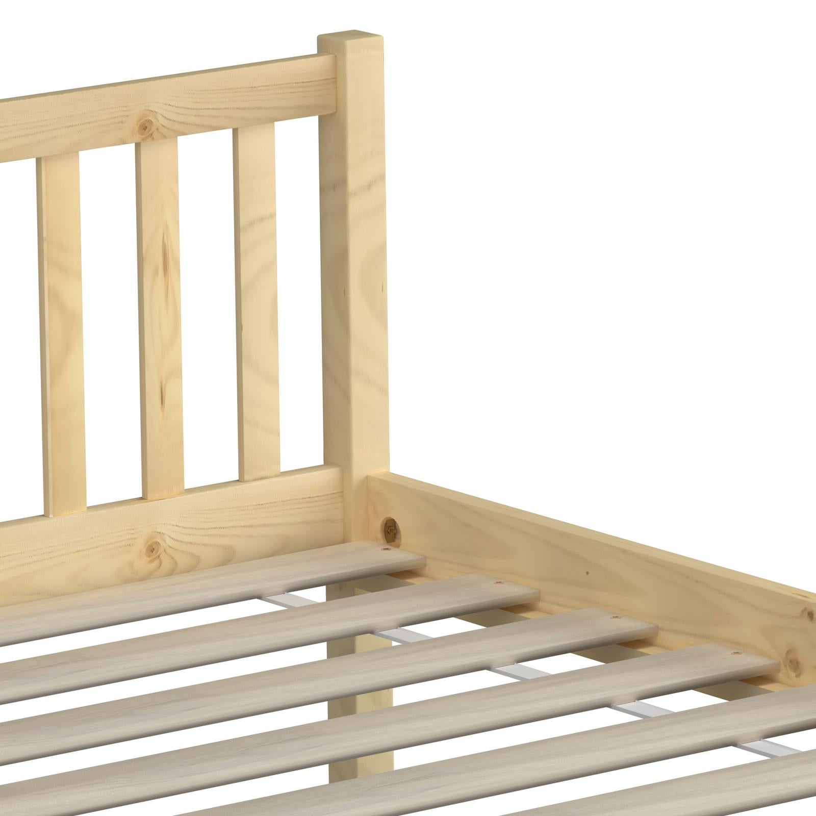 Oikiture Bed Frame King Single Size Wood Timber Mattress Base Platform Headboard - Sunyee