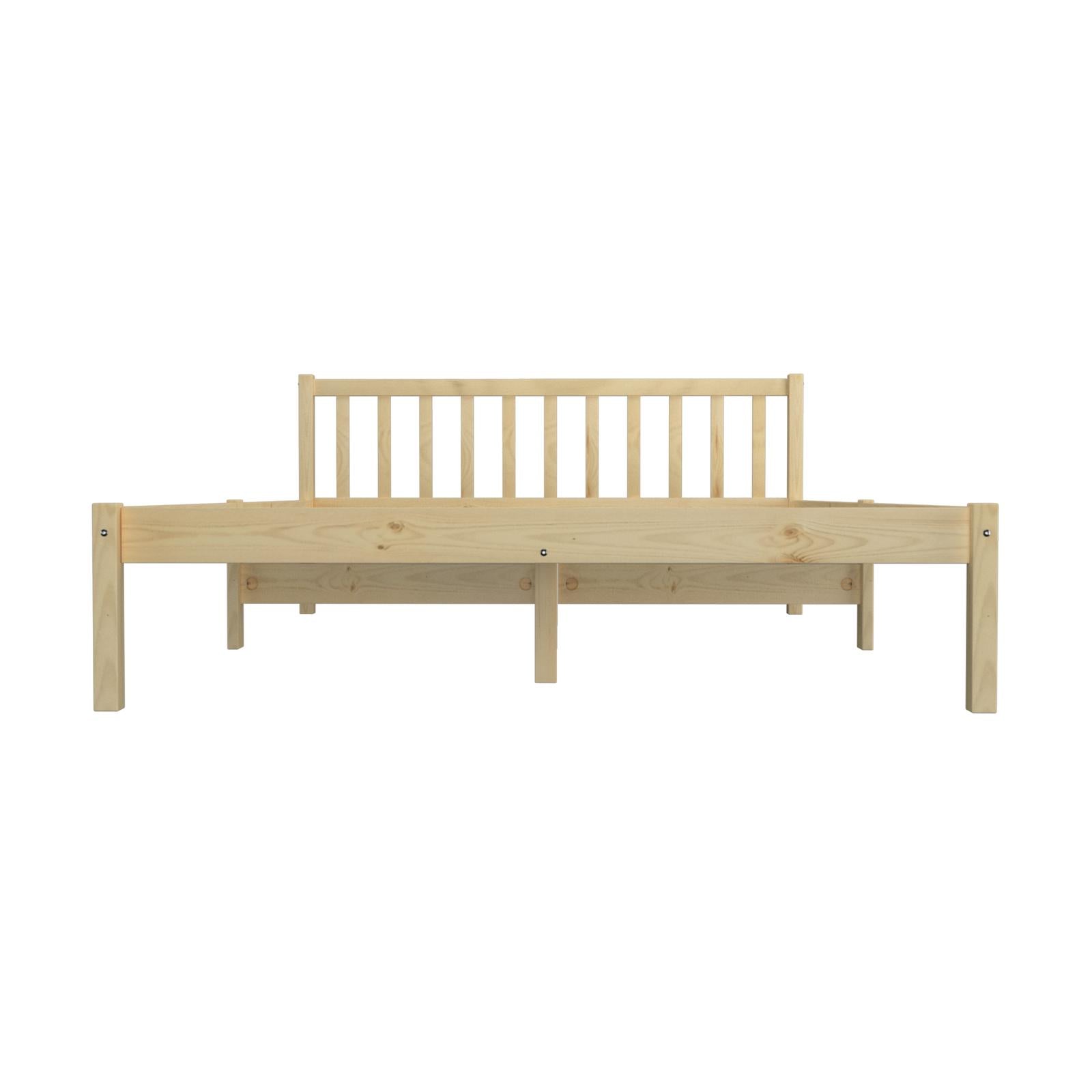 Oikiture Bed Frame Queen Size Wooden Timber Mattress Base Solid Wood Platform - Sunyee