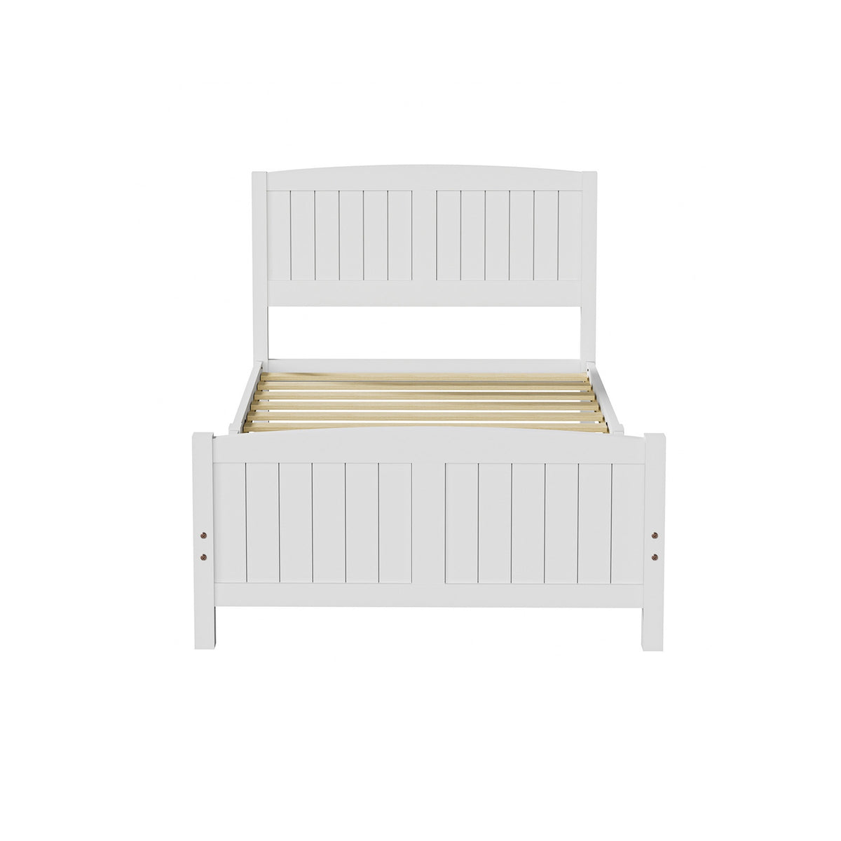 Oikiture Bed Frame Queen Double King Single Wooden Base Timber Platform White