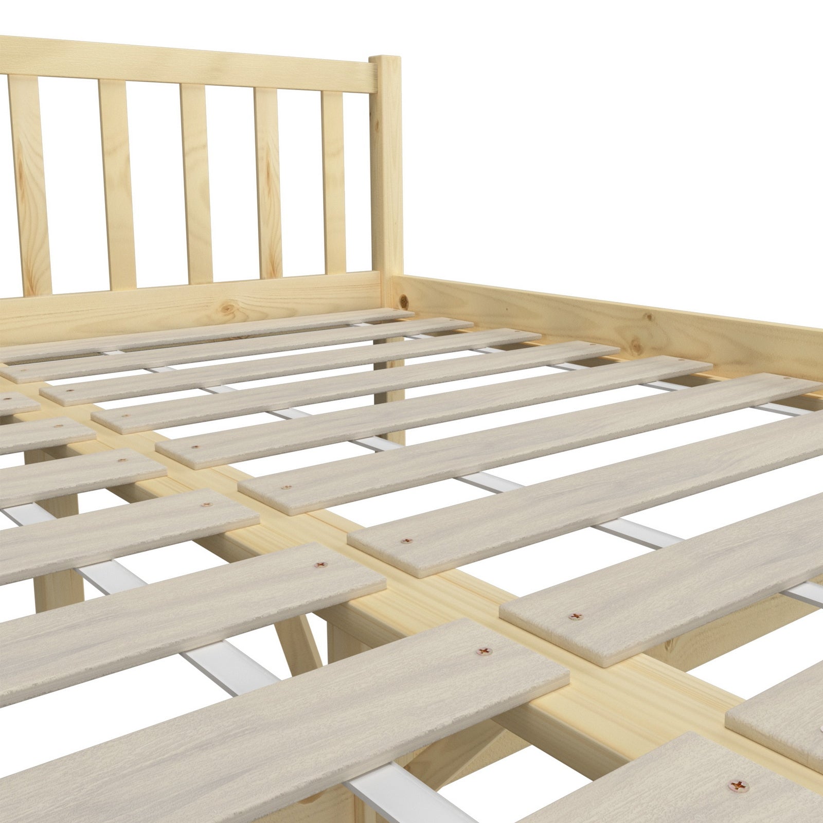 Oikiture Bed Frame Double Size Wooden Timber Platform Bedroom - Sunyee