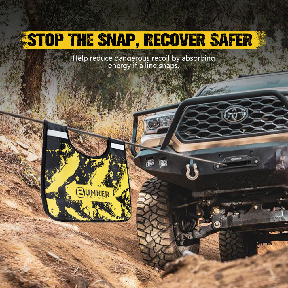 Bunker Indust Winch Cable Damper Recovery Safety Blanket With Storage Pocket