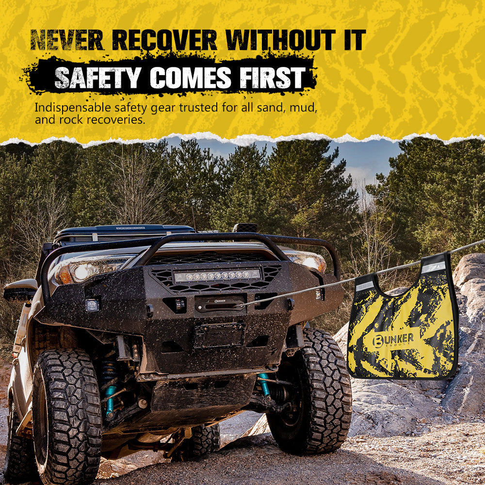 Bunker Indust Winch Cable Damper Recovery Safety Blanket With Storage Pocket