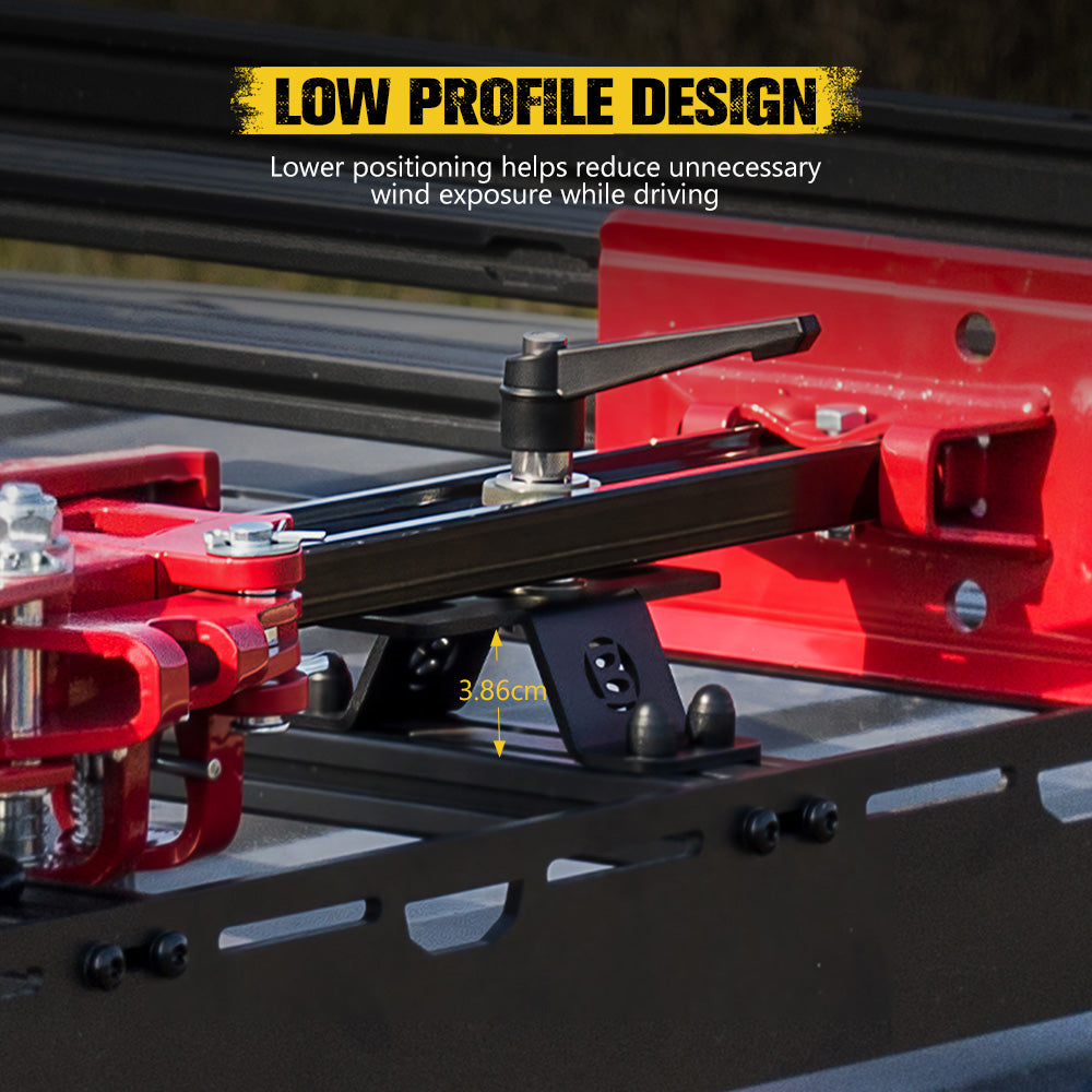 Bunker Indust High Lift Farm Jack Mount Brackets M6/M8 Slots For Roof Rack