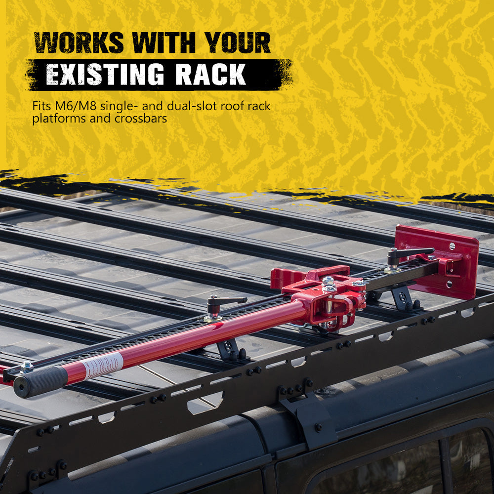 Bunker Indust High Lift Farm Jack Mount Brackets M6/M8 Slots For Roof Rack