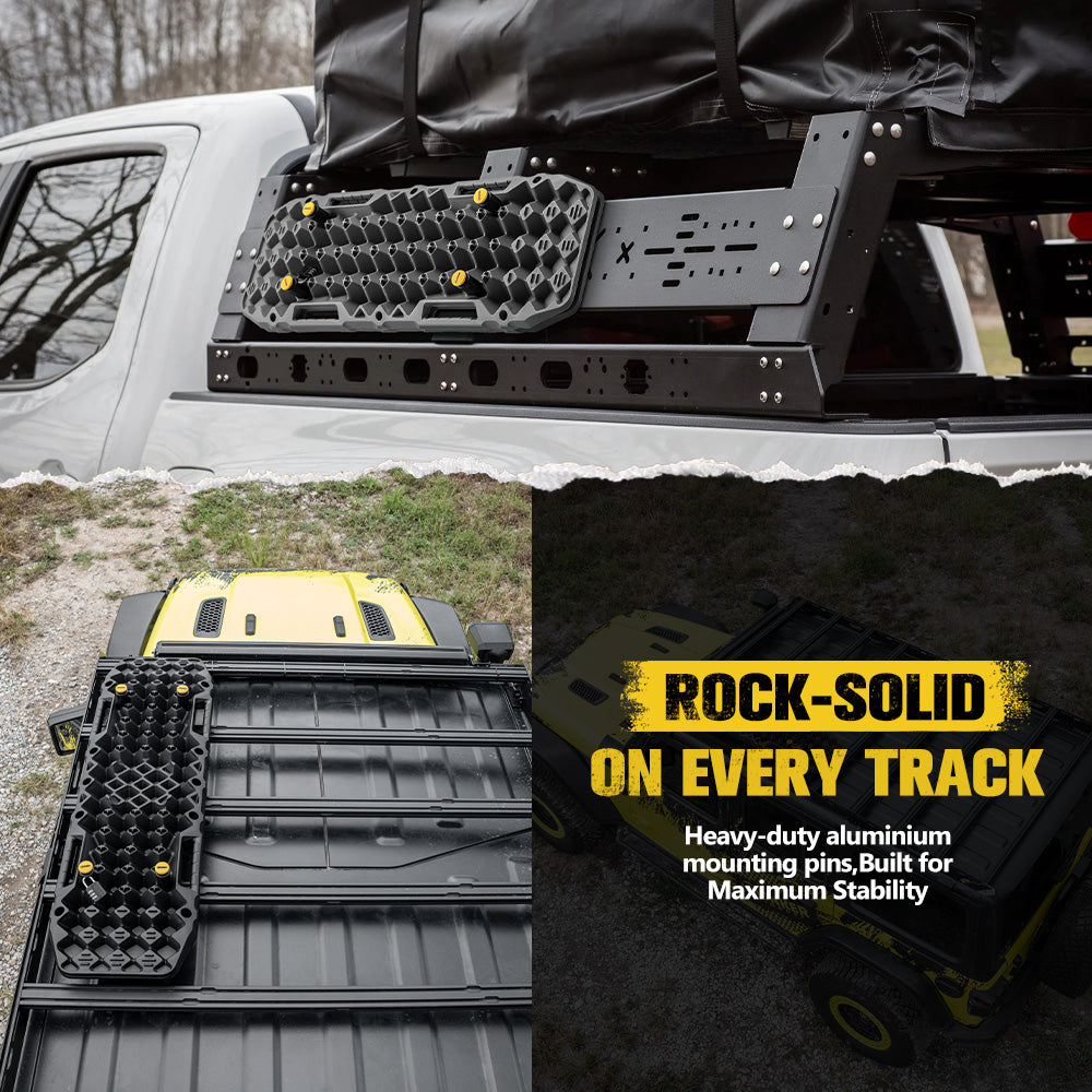 Bunker Indust Recovery Track Board Mounting Kit For Rooftop Platform With Lock