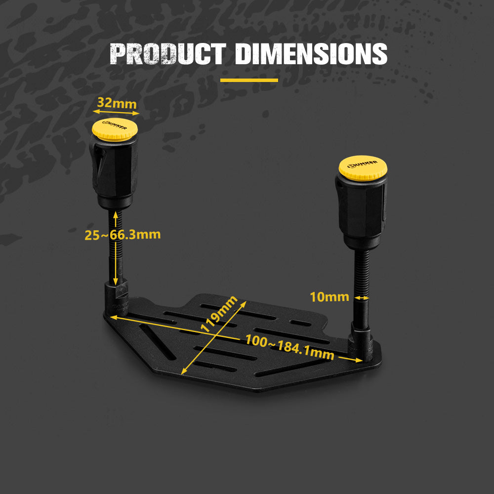 Bunker Indust Recovery Track Board Mounting Kit For Rooftop Platform With Lock