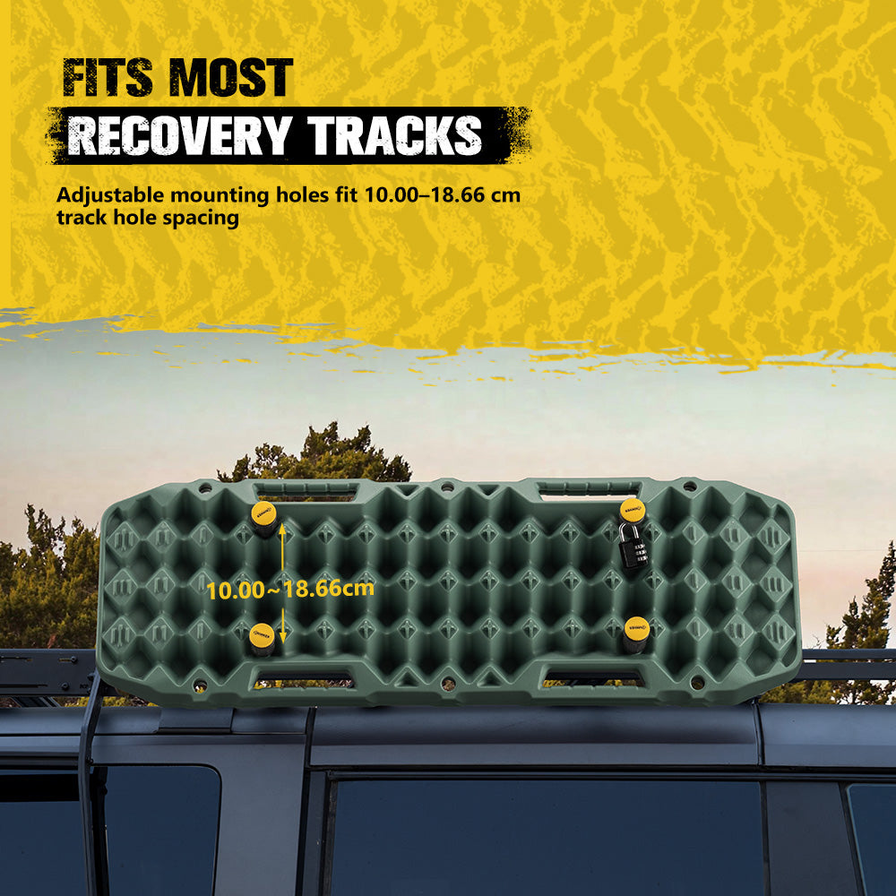 Bunker Indust Recovery Tracks Board Green + Side Mounting Kit + Square Shovel