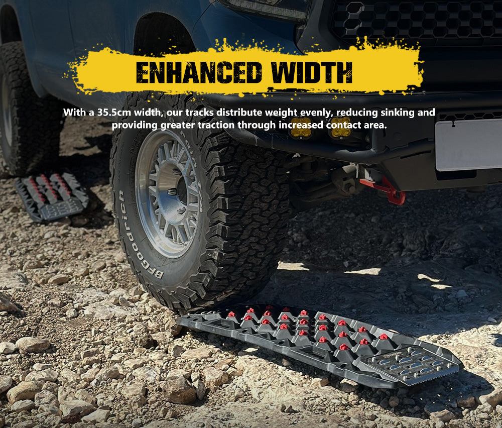 Bunker Indust Pair Recovery Tracks 25T With Steel Traction Plate Sand Snow Mud - Sunyee