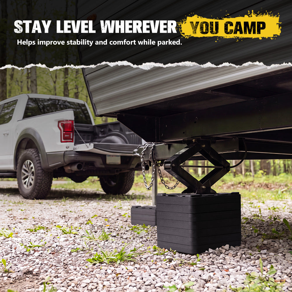 Bunker Indust 10X RV Levelling Blocks Interlocking Stackable Non-Slip Jack Pads