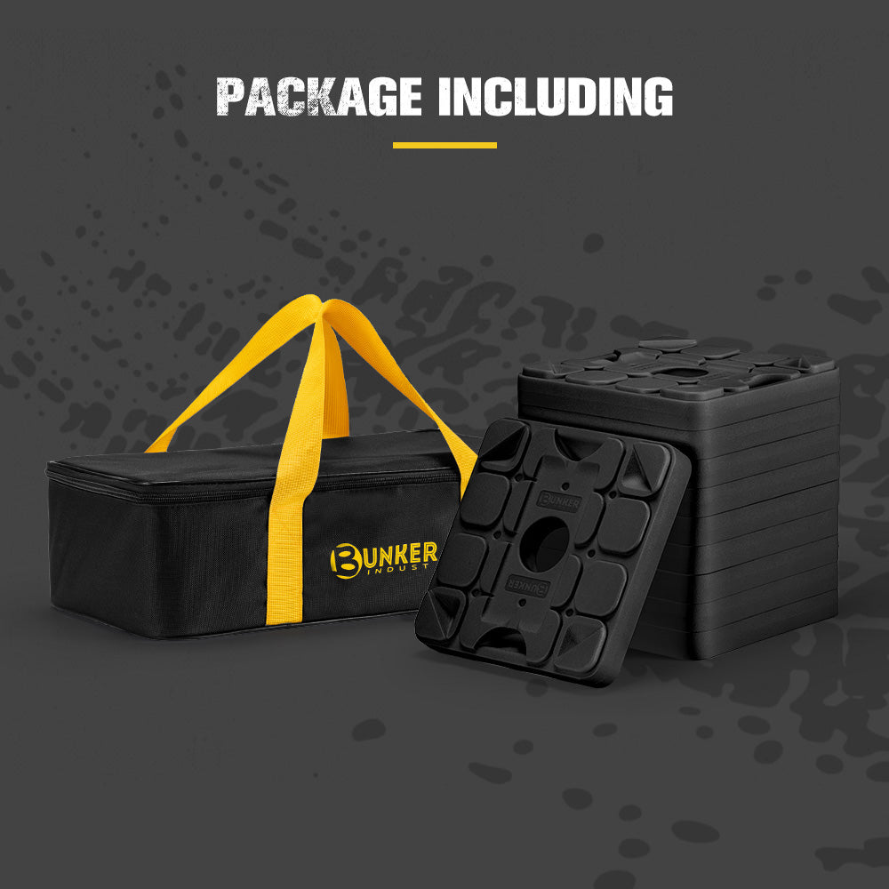 Bunker Indust 10X RV Levelling Blocks Interlocking Stackable Non-Slip Jack Pads