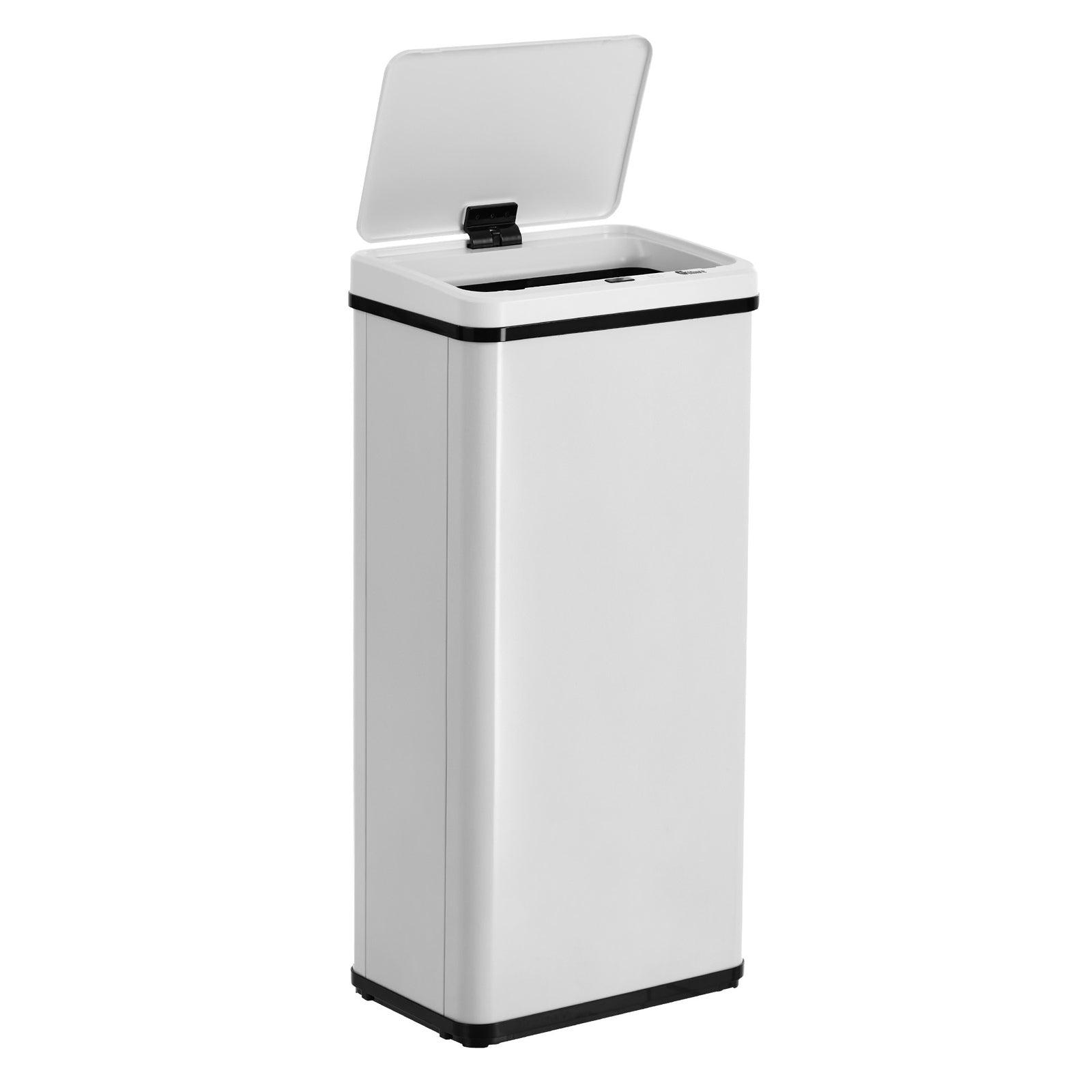 Oikiture 60L Motion Sensor Rubbish Bin Kitchen Waste Can Stainless Steel White