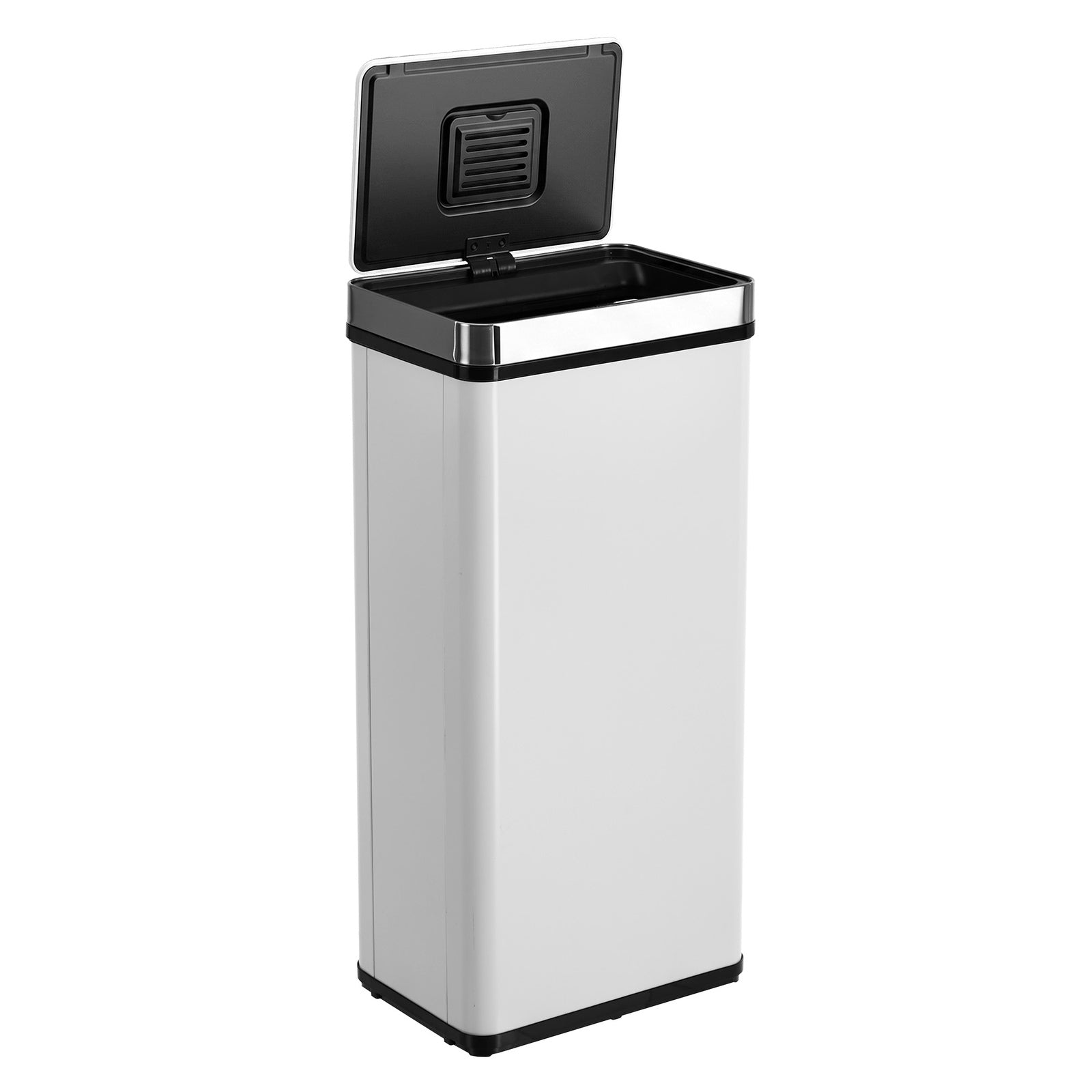 Oikiture 75L Motion Sensor Bin Automatic Rubbish Trash Can Kitchen White