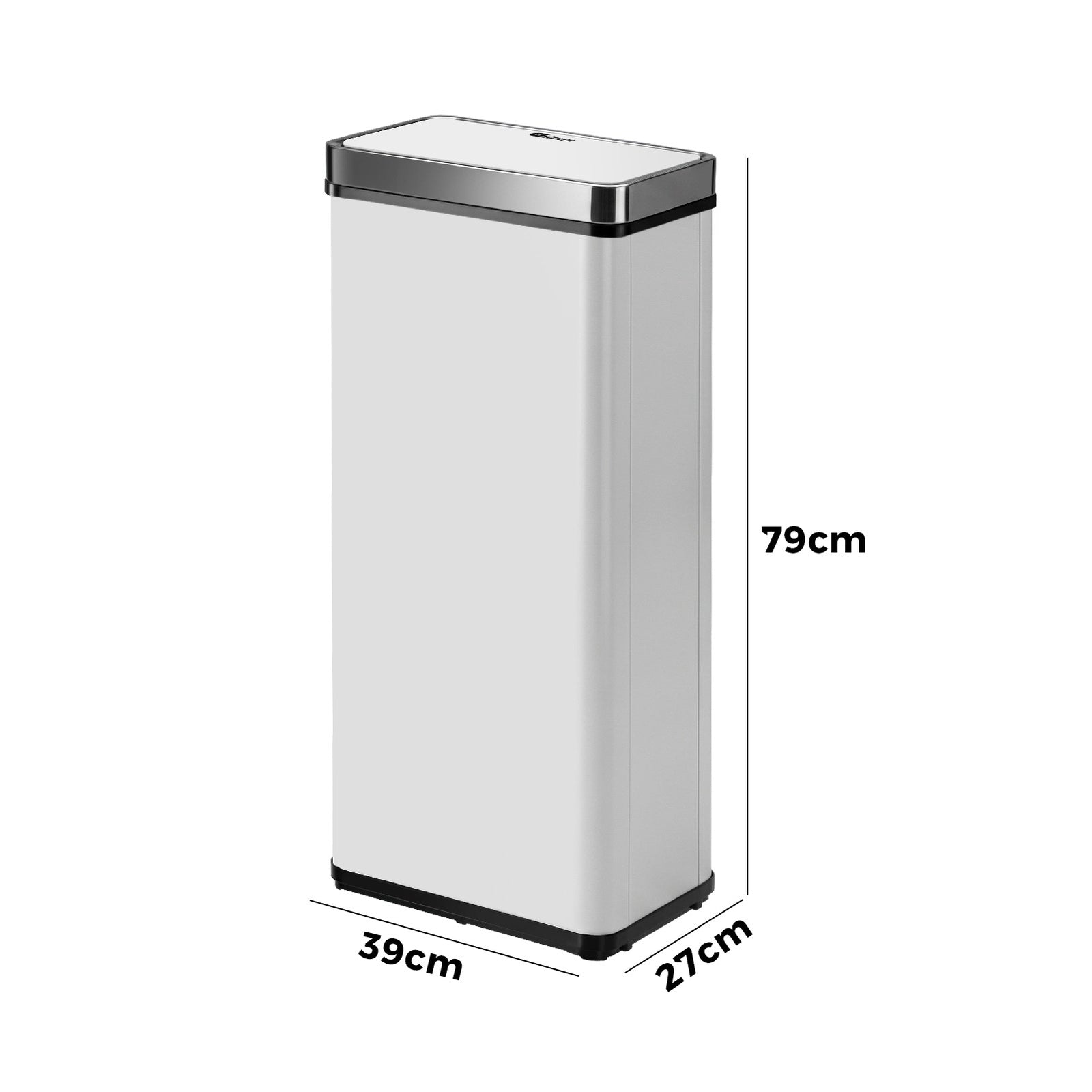 Oikiture 75L Motion Sensor Bin Automatic Rubbish Trash Can Kitchen White